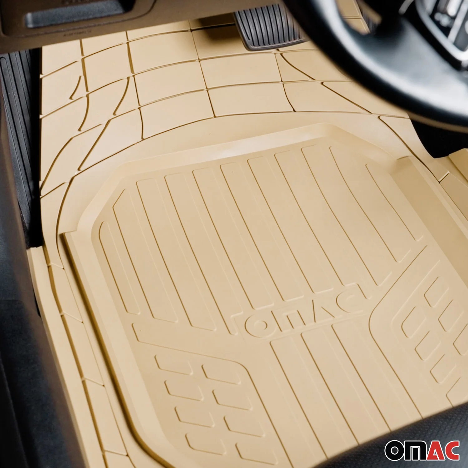 2022-2026 BYD Atto 3 Tapis de Sol Universel de voiture profond antidérapant 4 Pcs Beige - Image 2