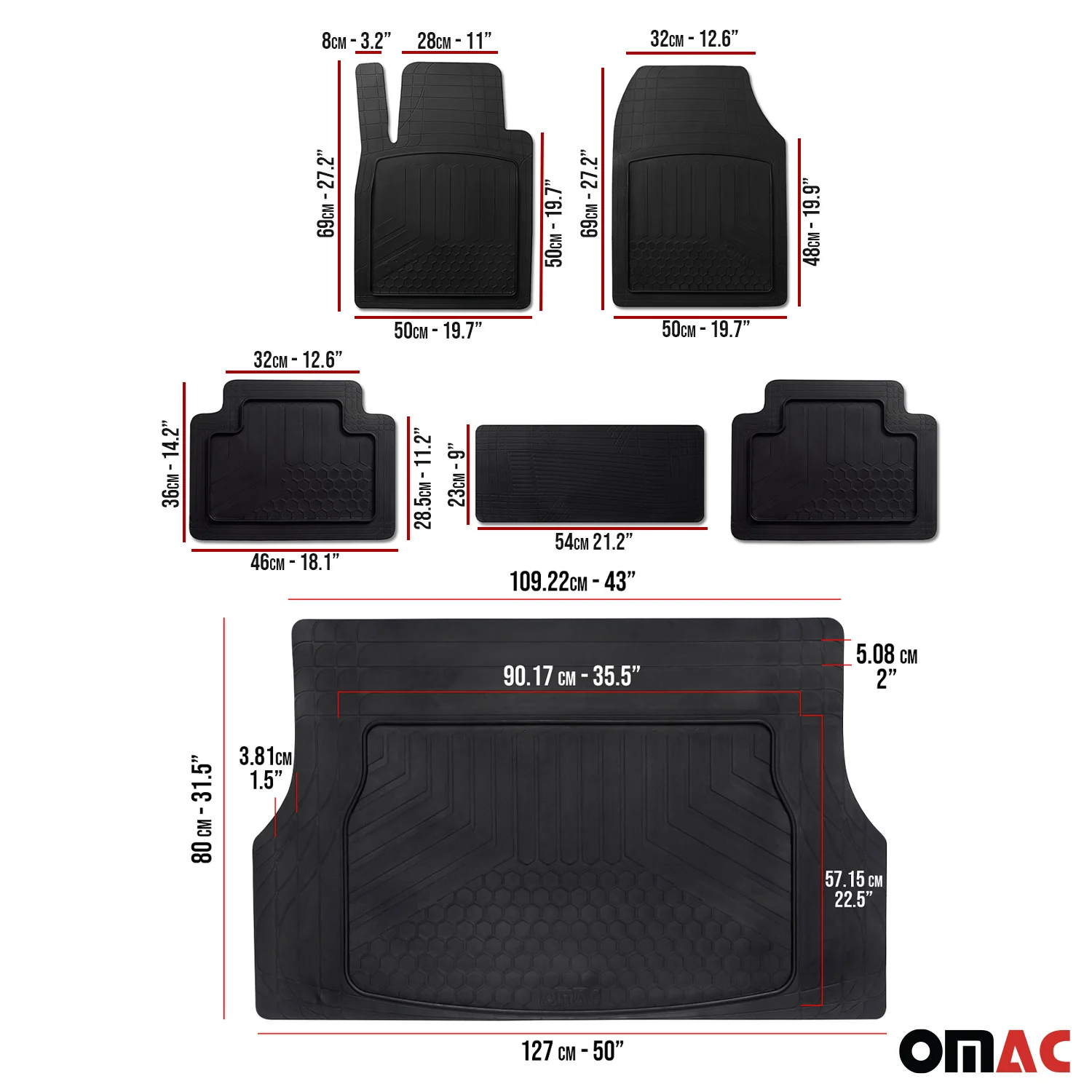 2023-2026 BYD Dolphin Kit Tapis de Sol Universel et coffre noir TPE - Image 5