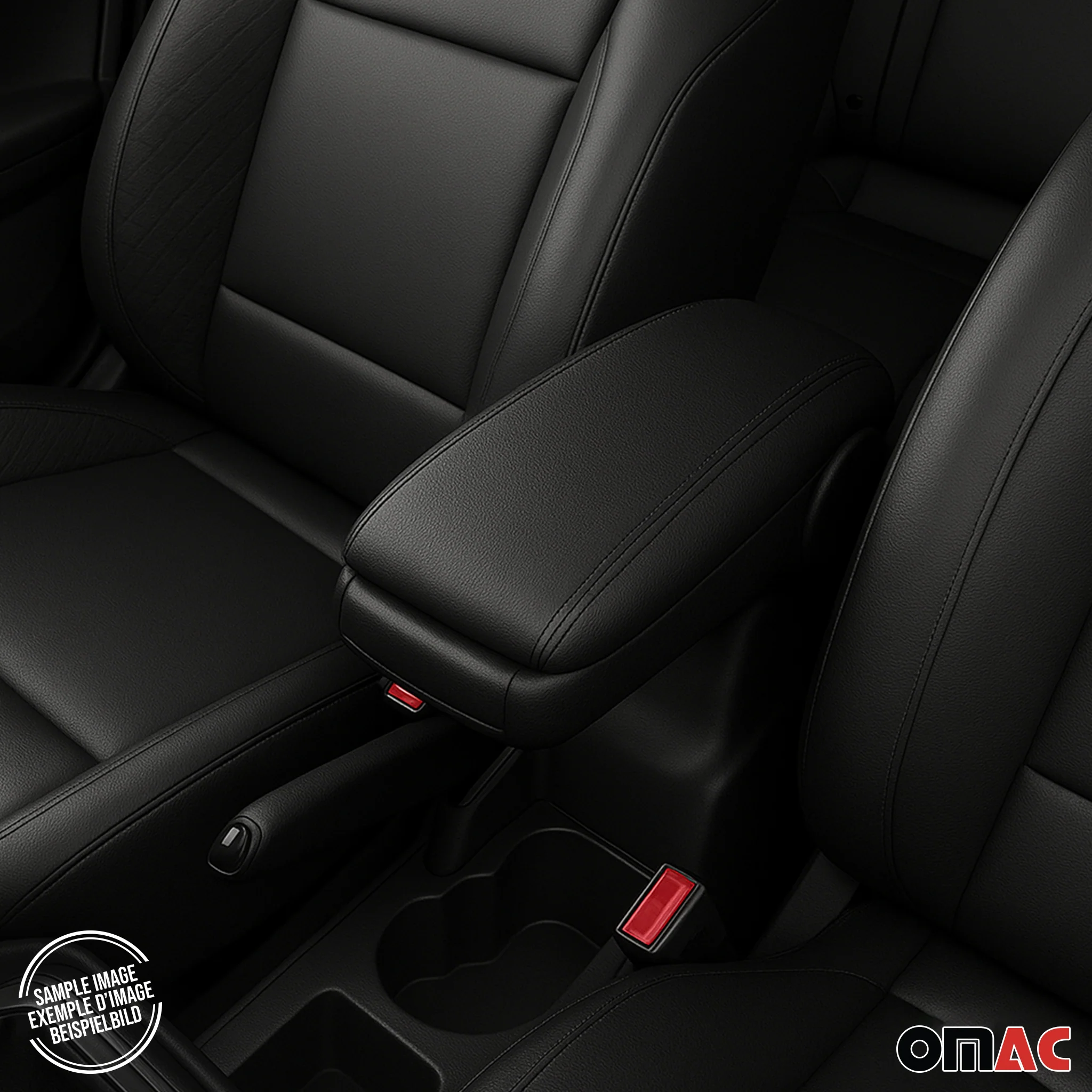 Accoudoir pour Fiat 500 500C 2016-2021 Facelift Vinyl Abs Noir - Image 8