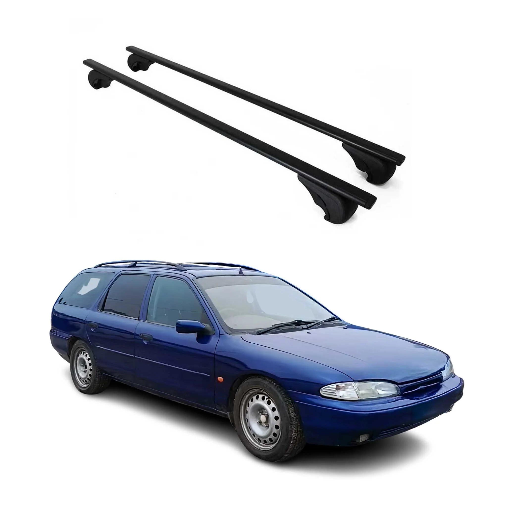 Barres de toit Transversales pour Ford Mondeo Turnier 1993-2000 Fer Noir