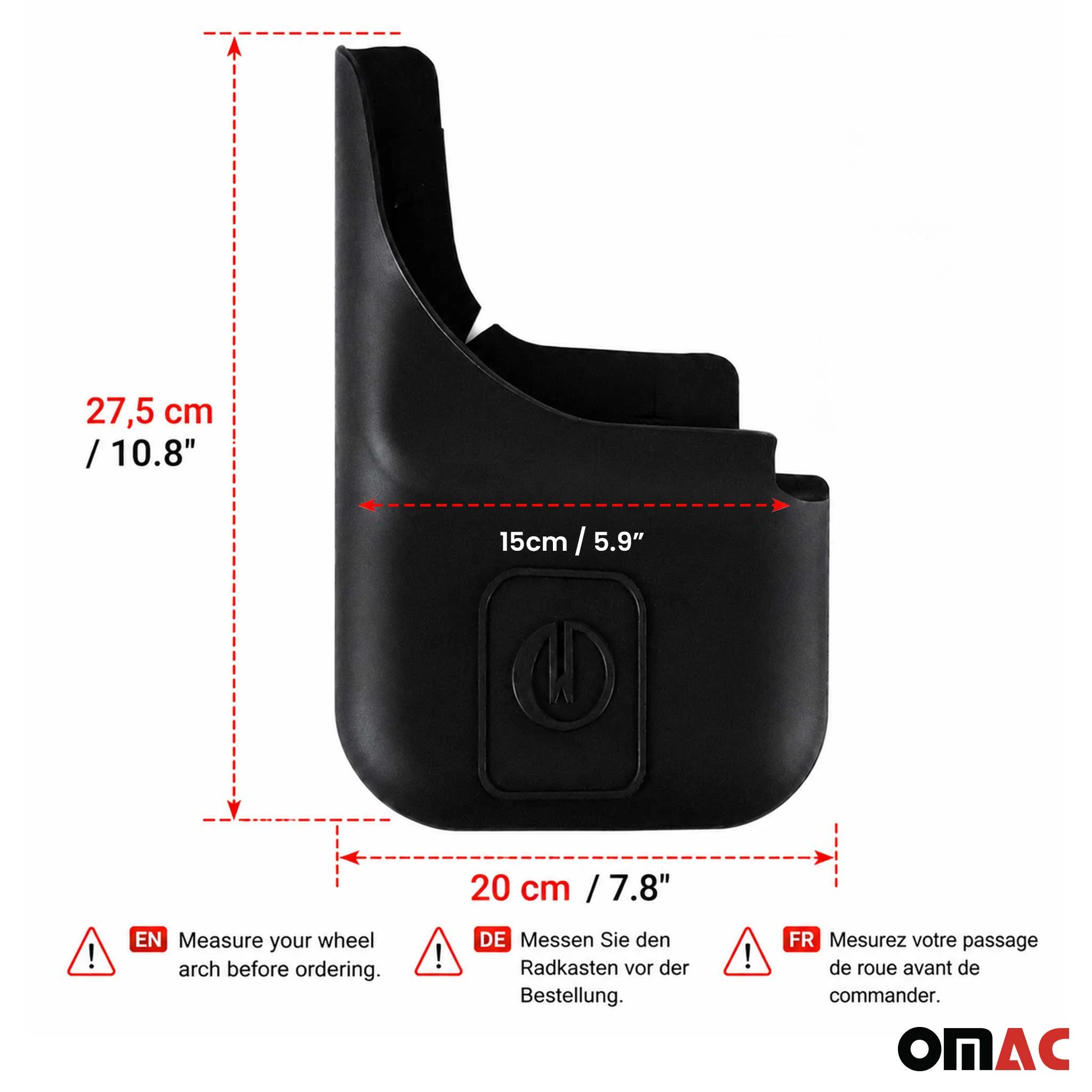 Avant Arrière Bavettes Garde-Boue Universal pour Dacia Lodgy 2012-2022 4Pcs Noir - Image 2