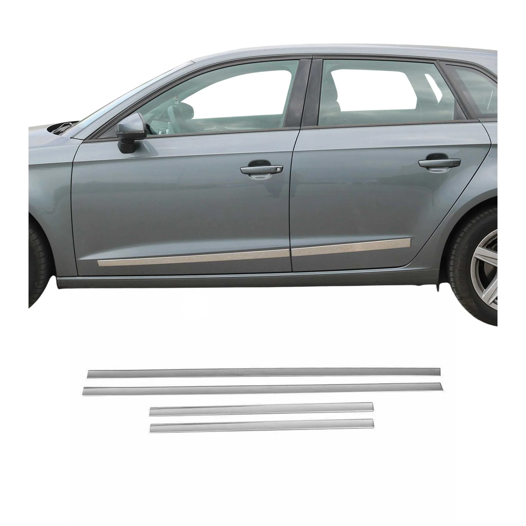 Baguette protection latérale de porte pour VW Passat 2005-2026 inox Chromé 4x