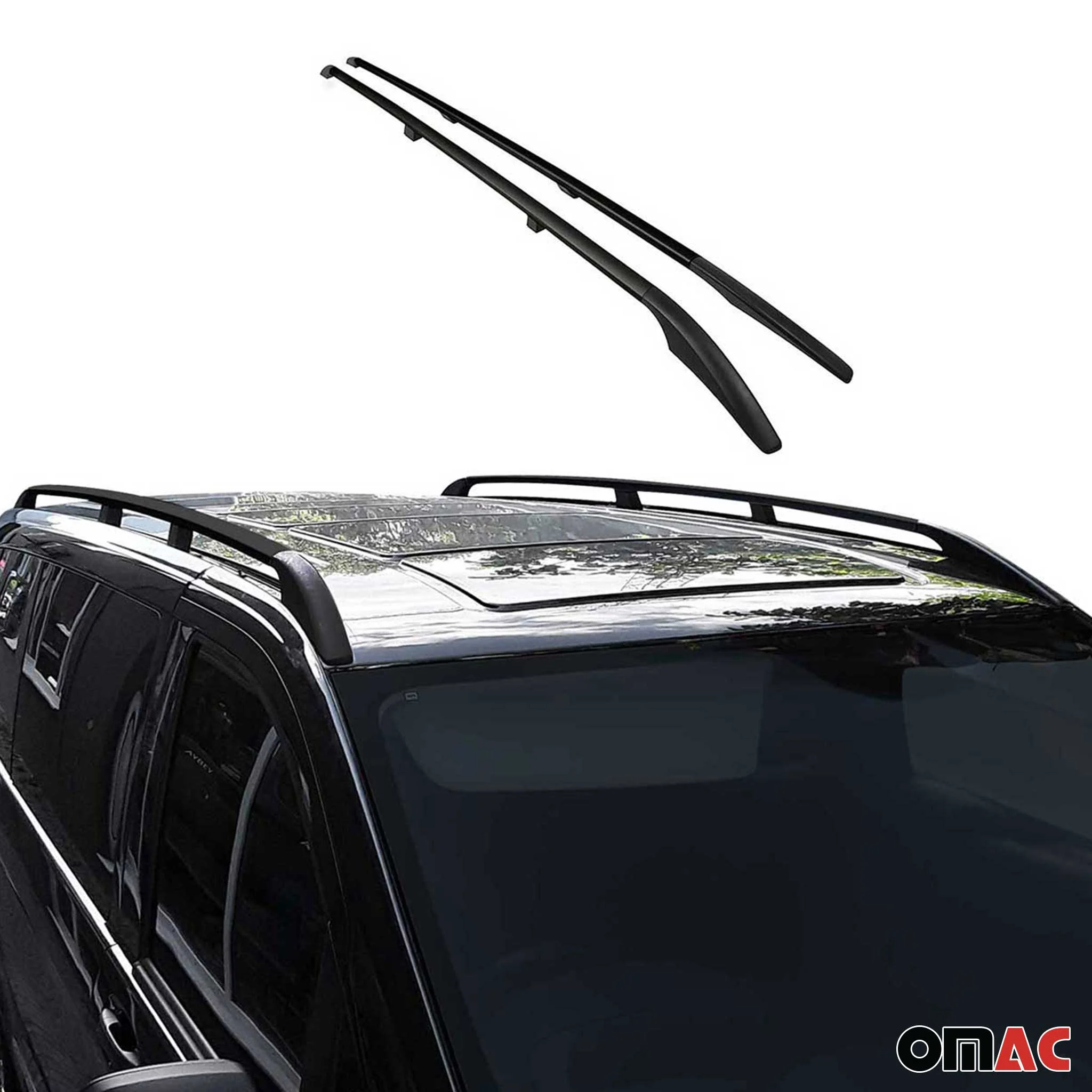 Barres de toit longitudinales pour Jeep Renegade 2014-2024 Aluminium Noir - Image 2