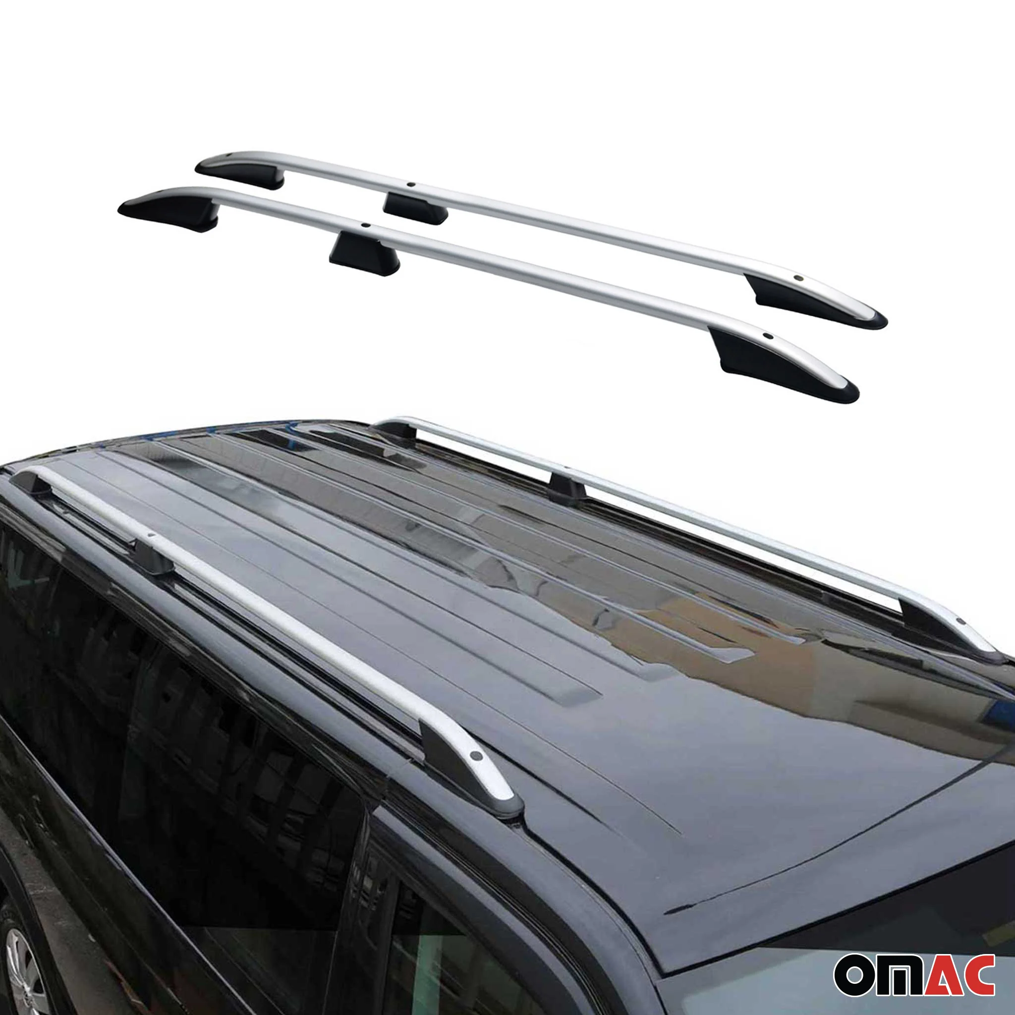 Barres de toit longitudinales pour Mercedes Citan W420 2021-26 L1 Court Alu Gris - Image 5