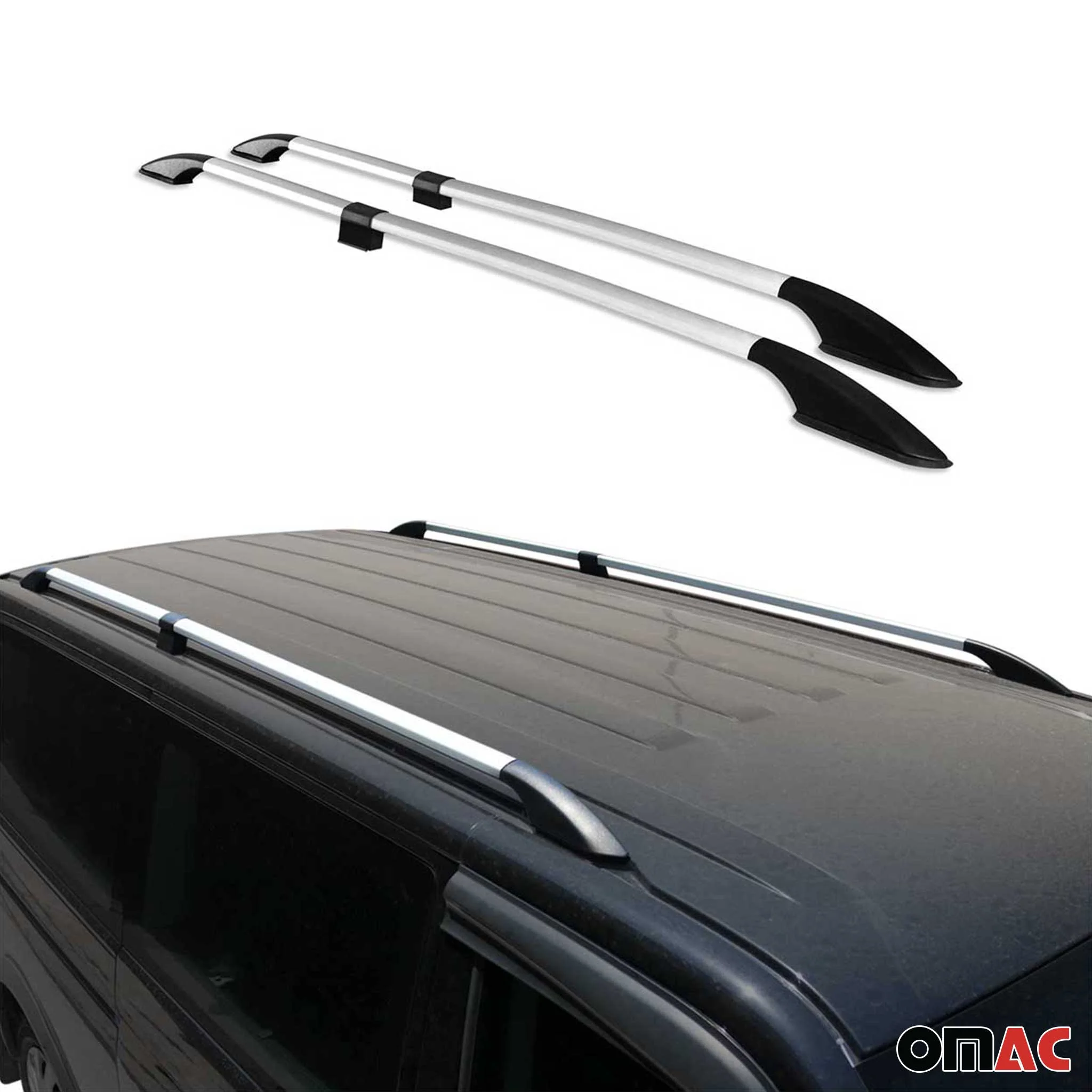 Barres de toit longitudinales pour Renault Kangoo 2008-2021 L2 Aluminium Gris - Image 5