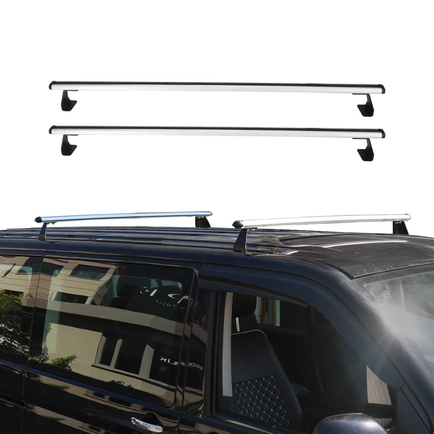 Barres de toit longitudinales pour VW Amarok mk2 2023-2026 Alu Gris 2x - Image 2