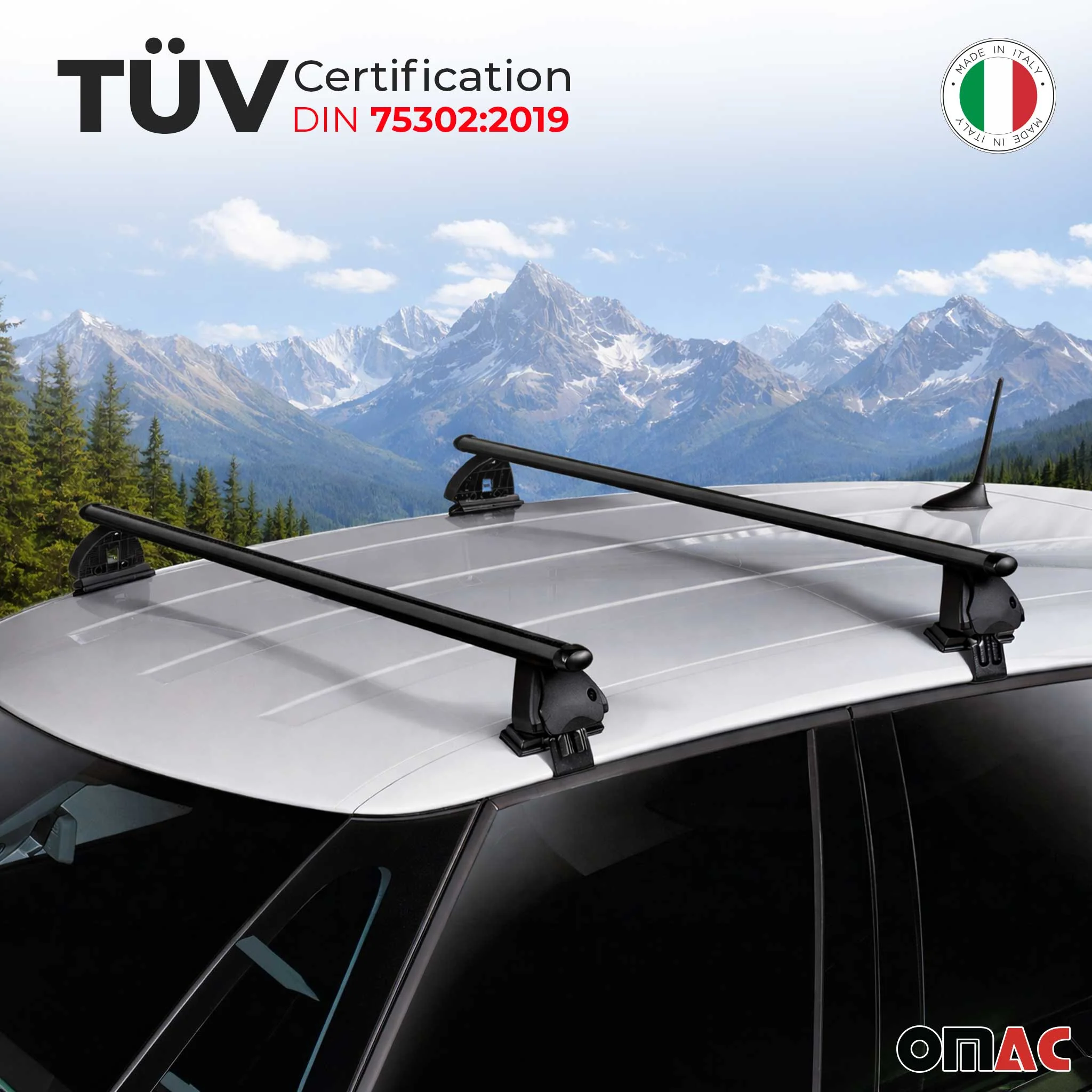 Barres de toit transversales acier pour Alfa Romeo 159 Sportwagon 2005-2011 - Image 2