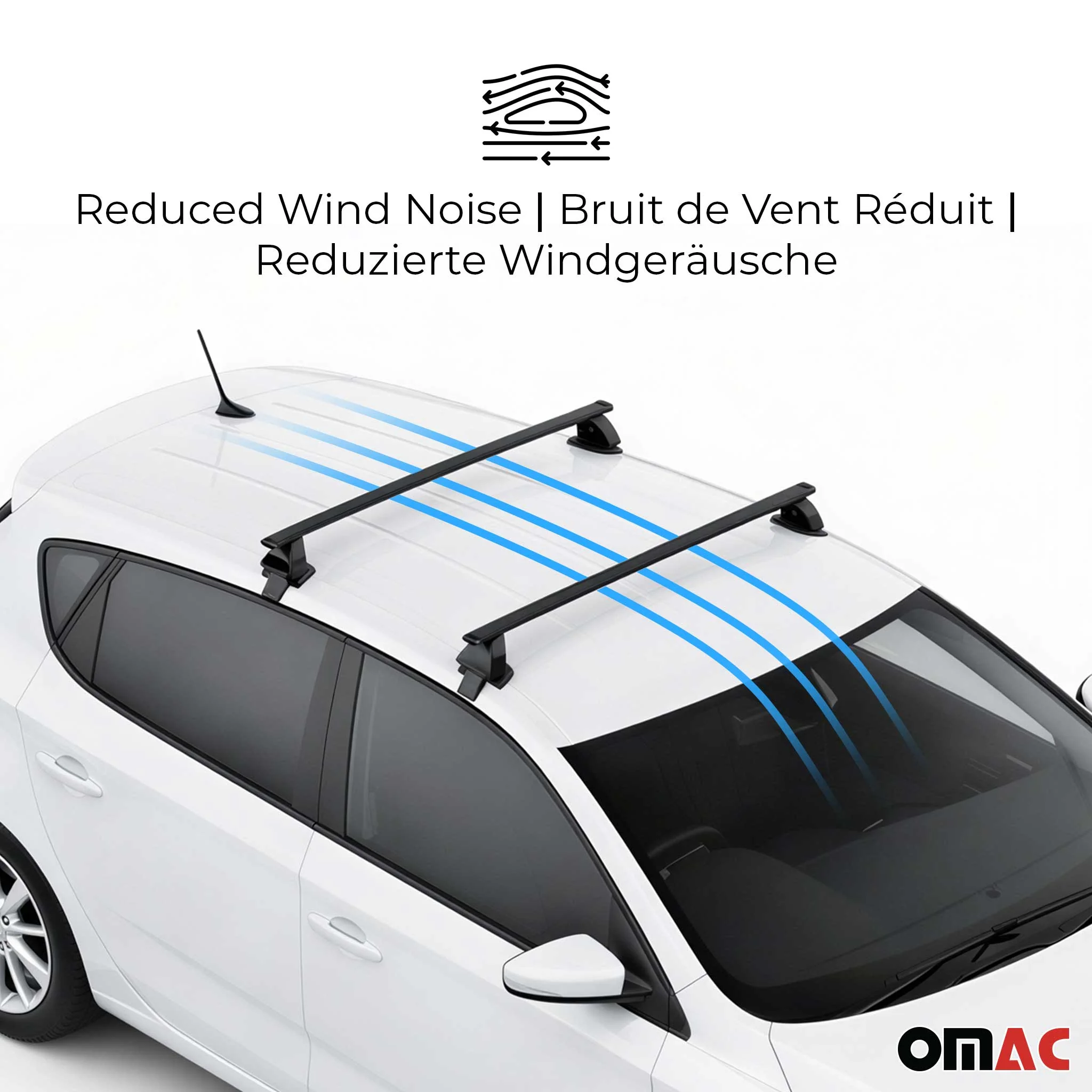 Barres de toit transversales acier pour Citroen Saxo 1996-2003 TÜV 75 kg Noir 2x - Image 6