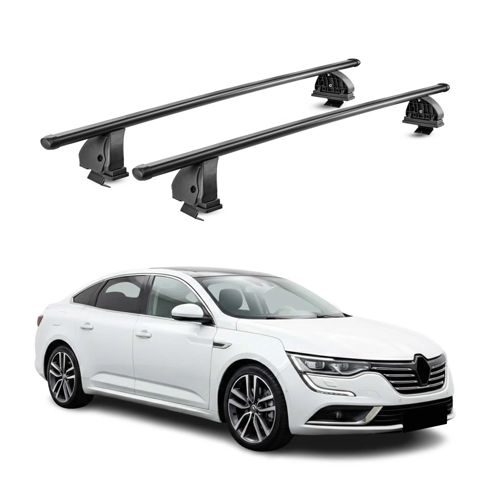 Barres de toit transversales acier pour Renault Talisman Berline 2015-2022 Noir