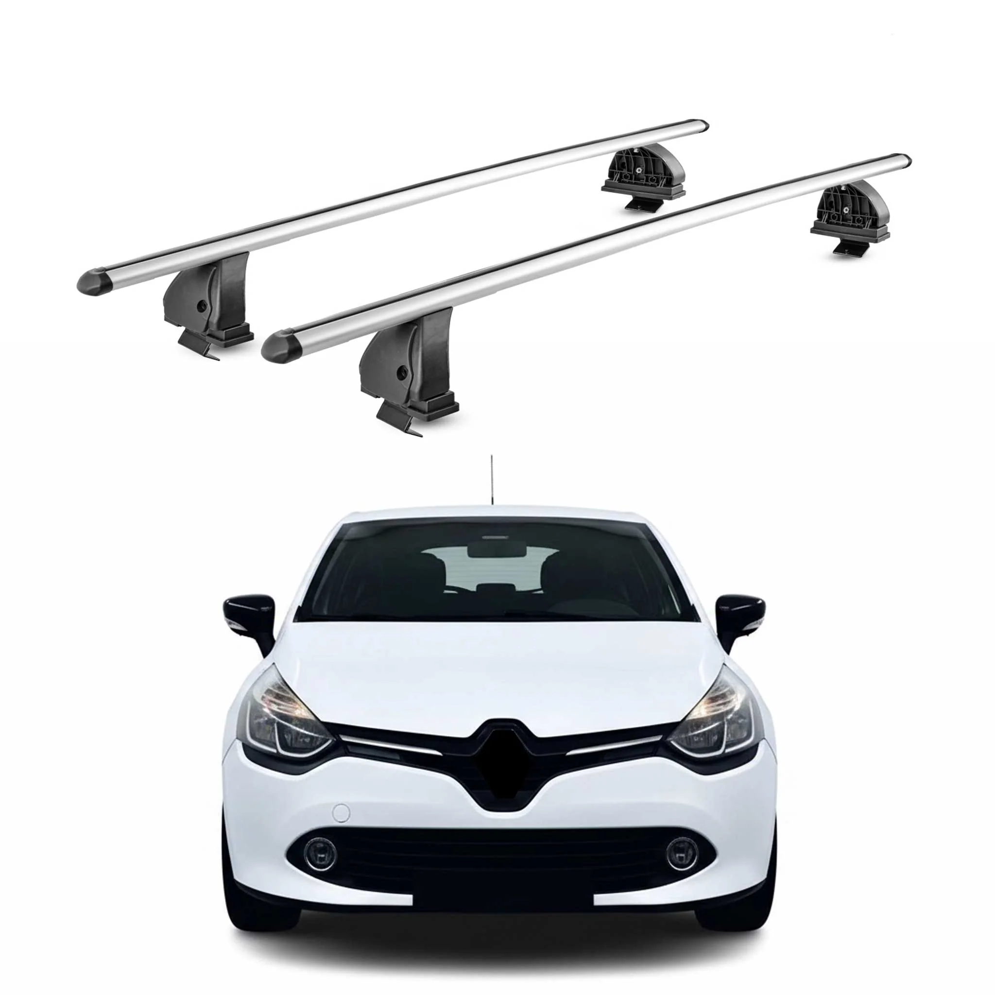 Barres de toit transversales Alu pour Renault Clio IV HB Break 2012-2019 Gris 2x