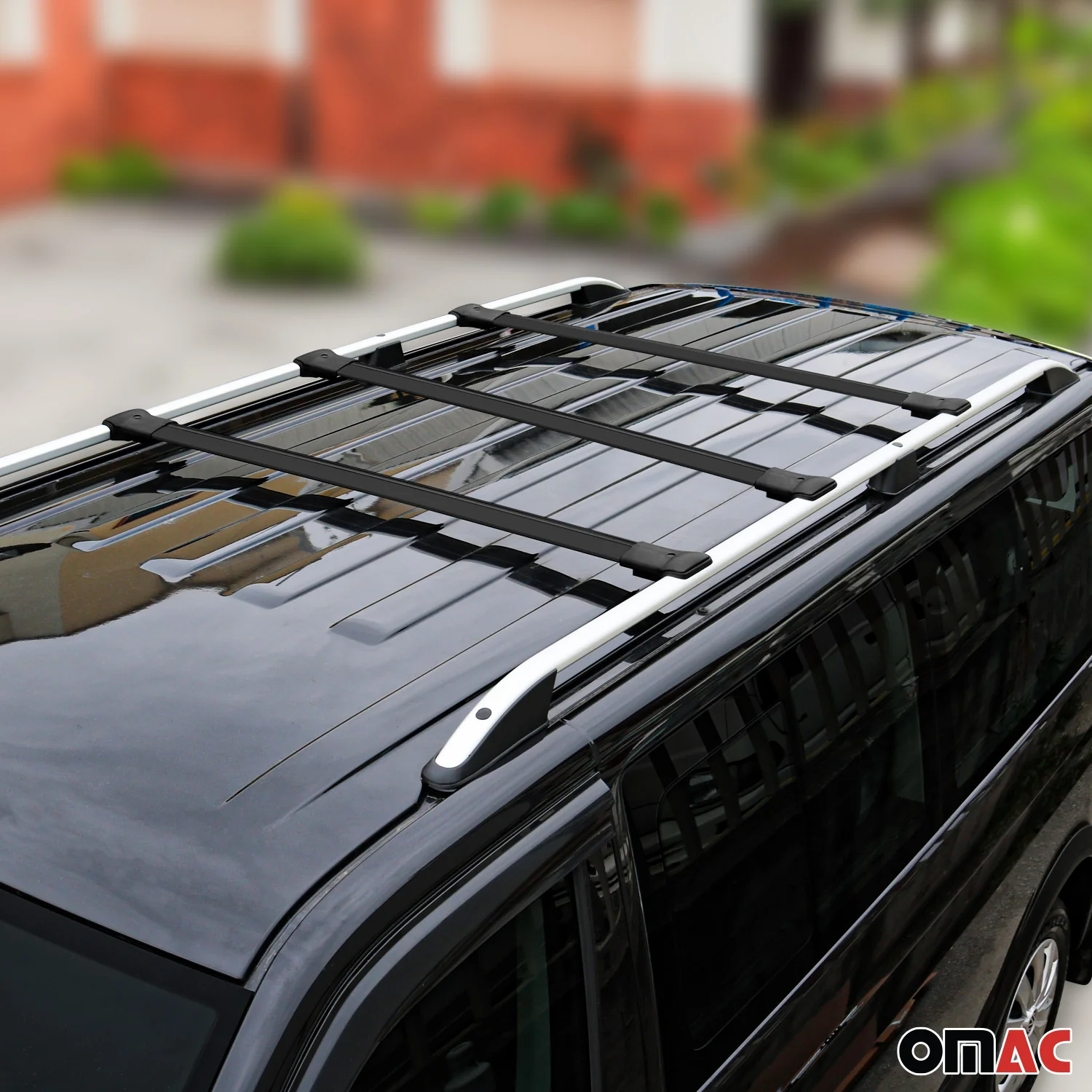 Barres de toit transversales pour Citroen Jumpy 2007-2016 Aluminium Noir 3 pcs - Image 3