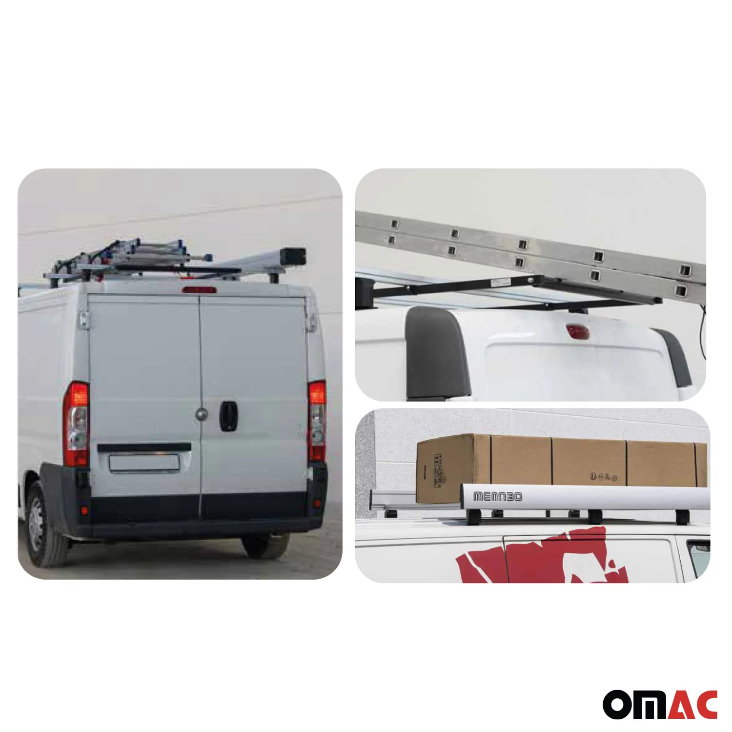 Barres de toit Transversales pour Fiat Scudo 2007-2016 Alu Gris 4x - Image 11