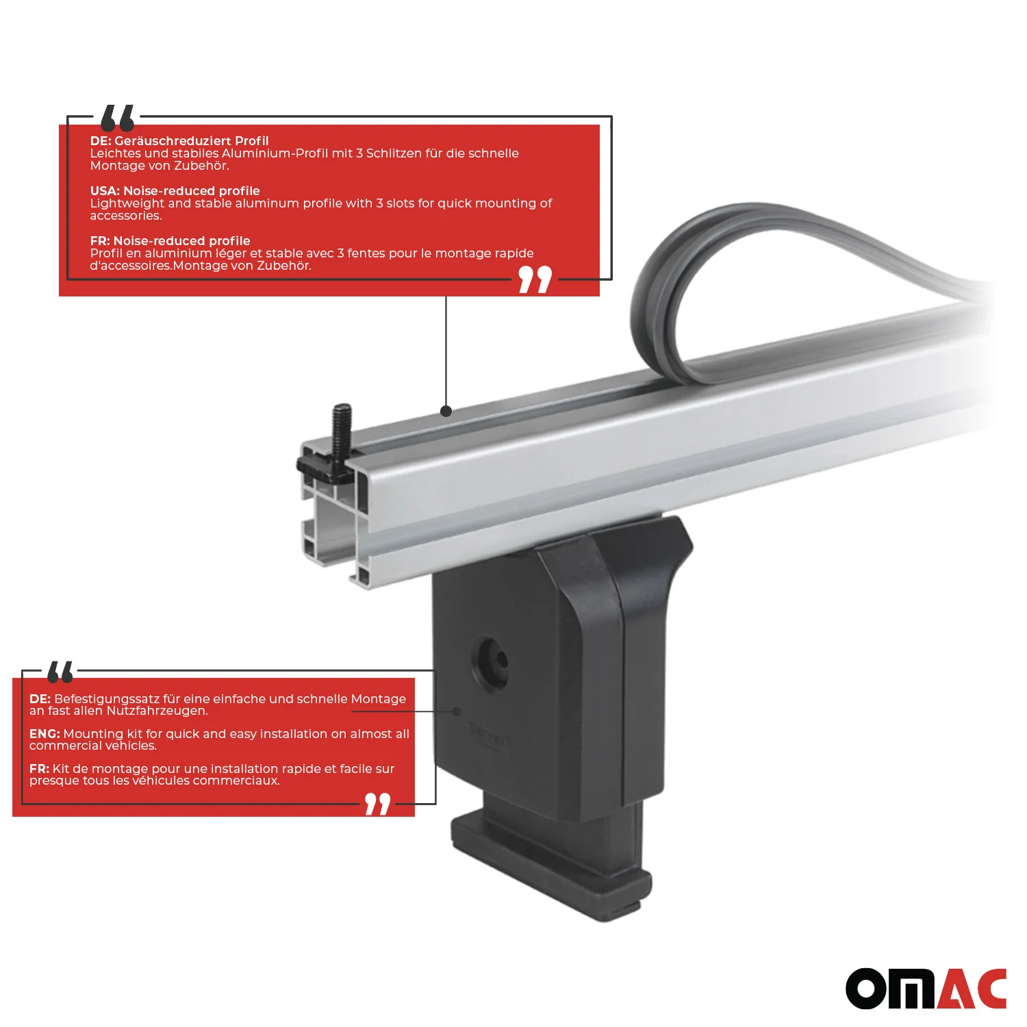 Barres de toit Transversales pour Fiat Scudo 2007-2016 Alu Gris 4x - Image 6