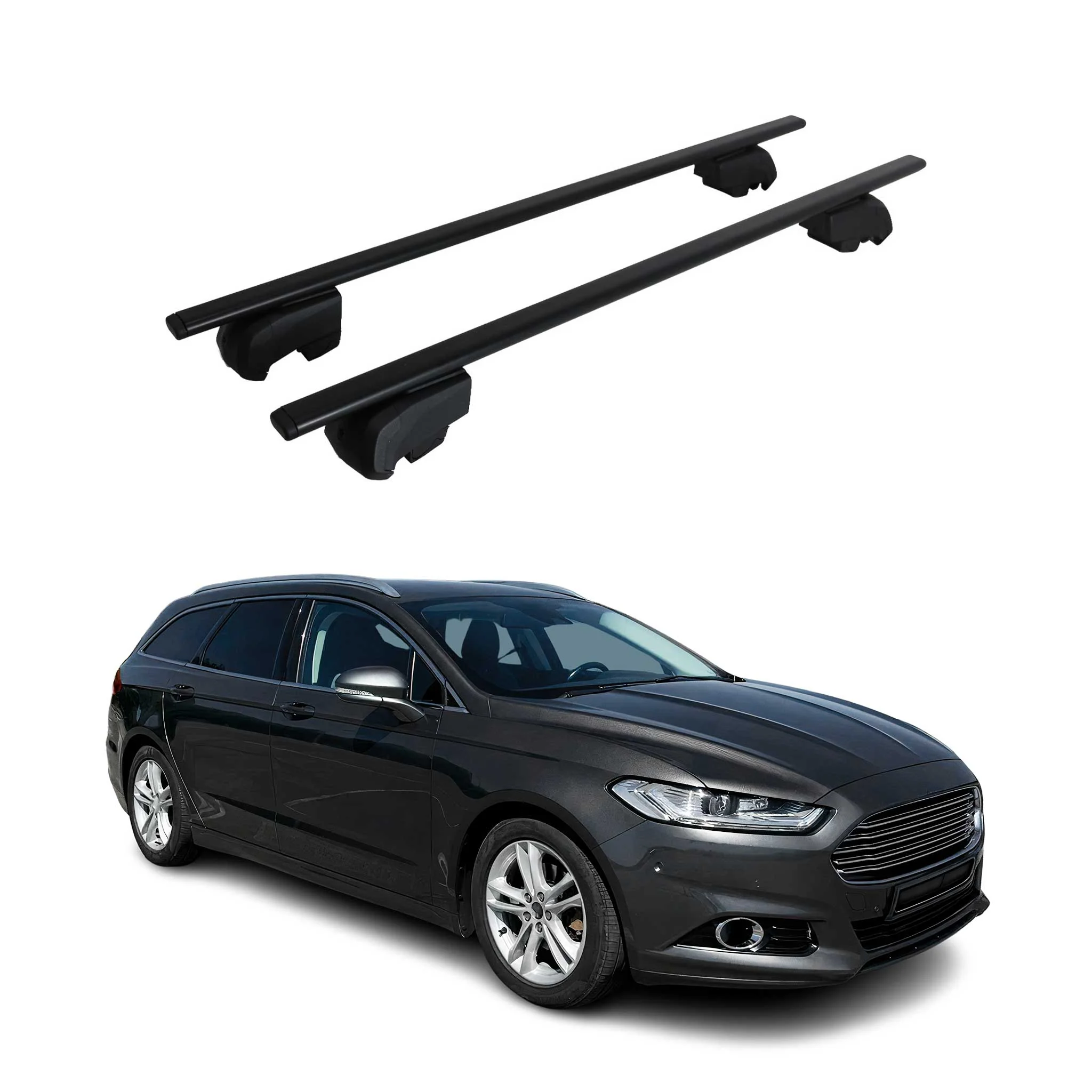 Barres de toit Transversales pour Ford Mondeo mk5 Turnier 2014-22 ABE Fer 2x