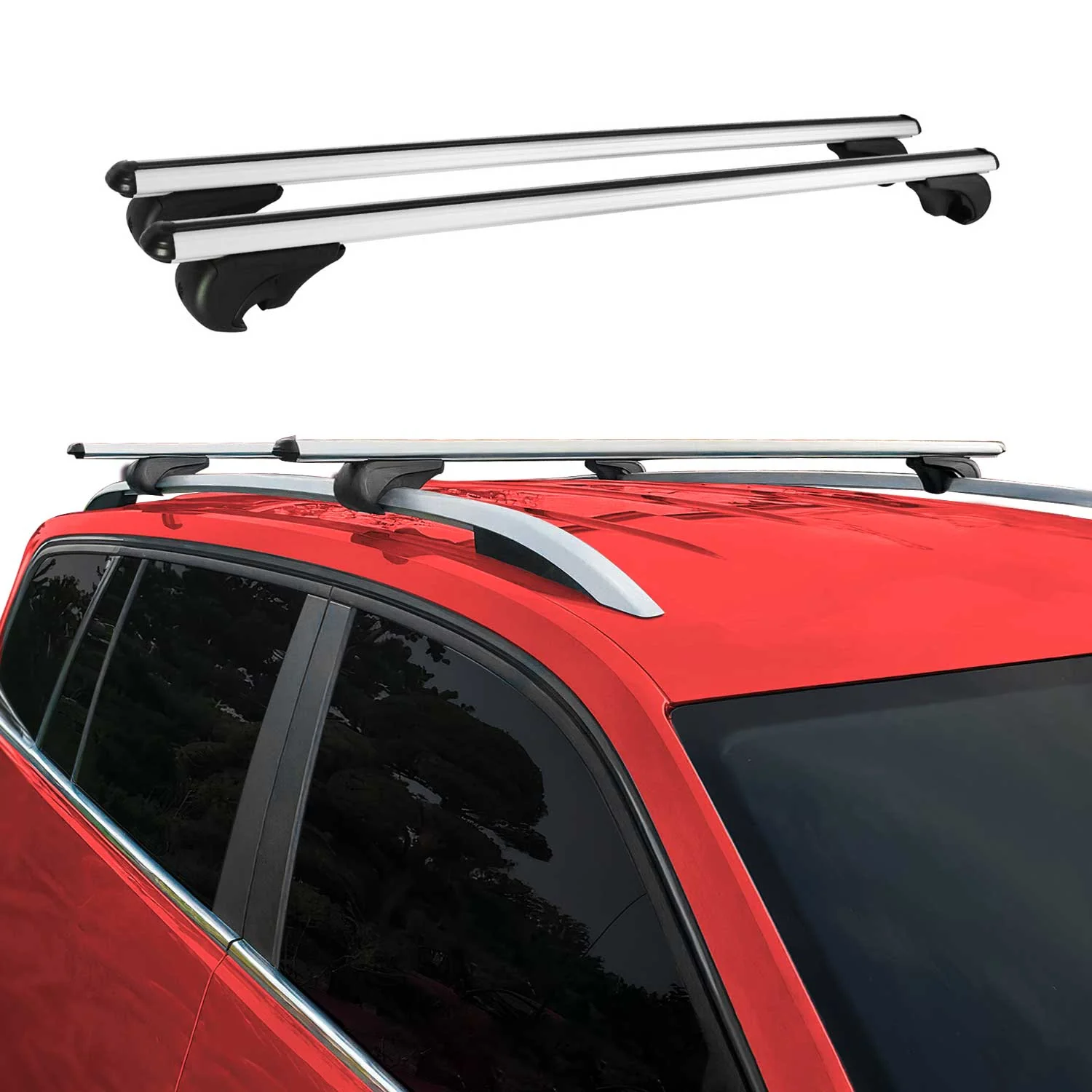 Barres de toit Transversales pour Hyundai i30 Break 2008-2012 Aluminium Argent - Image 2