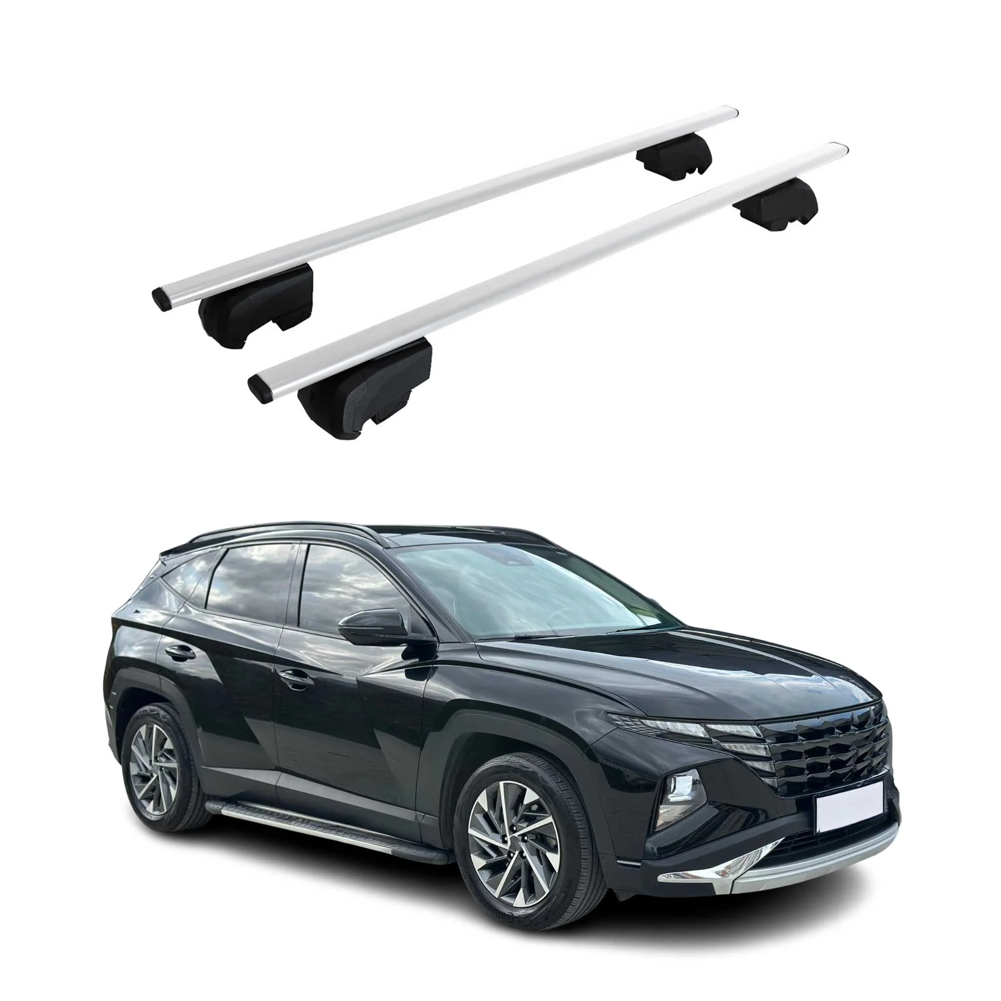 Barres de toit Transversales pour Hyundai Tucson 2022-2026 ABE Gris
