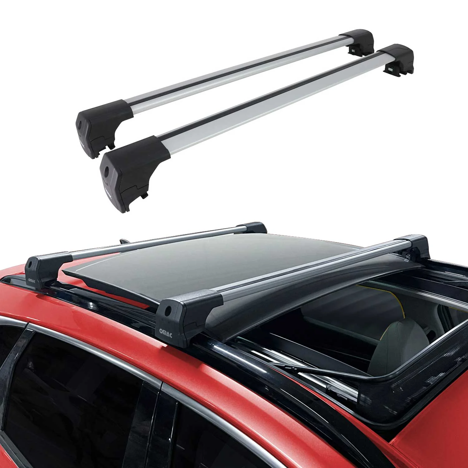 Barres De Toit Transversales pour Hyundai Tucson IV 2022-2026 Alu Gris 2Pcs - Image 2