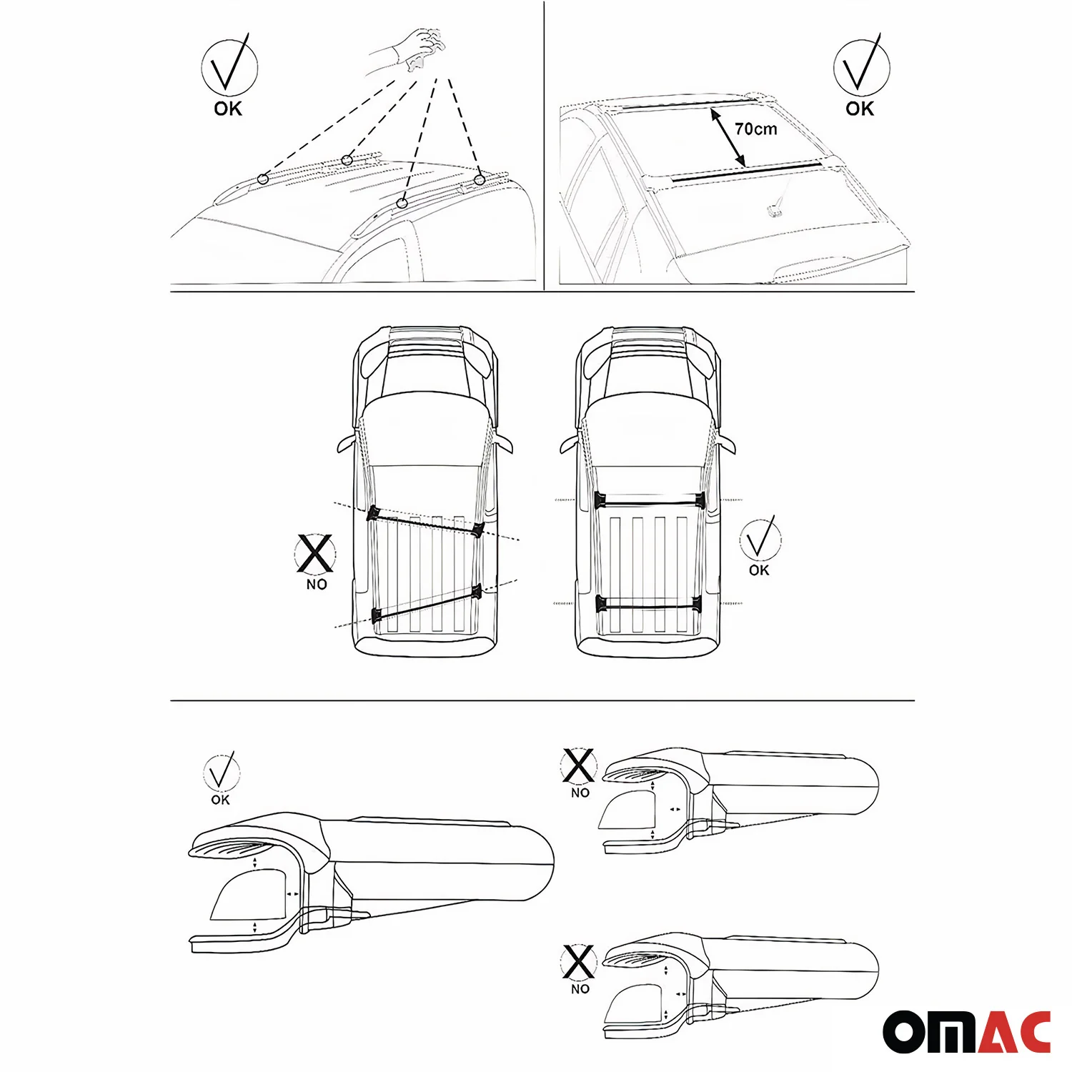 Barres de toit transversales pour Jeep Renegade 2015-2025 Aluminium Gris - Image 6