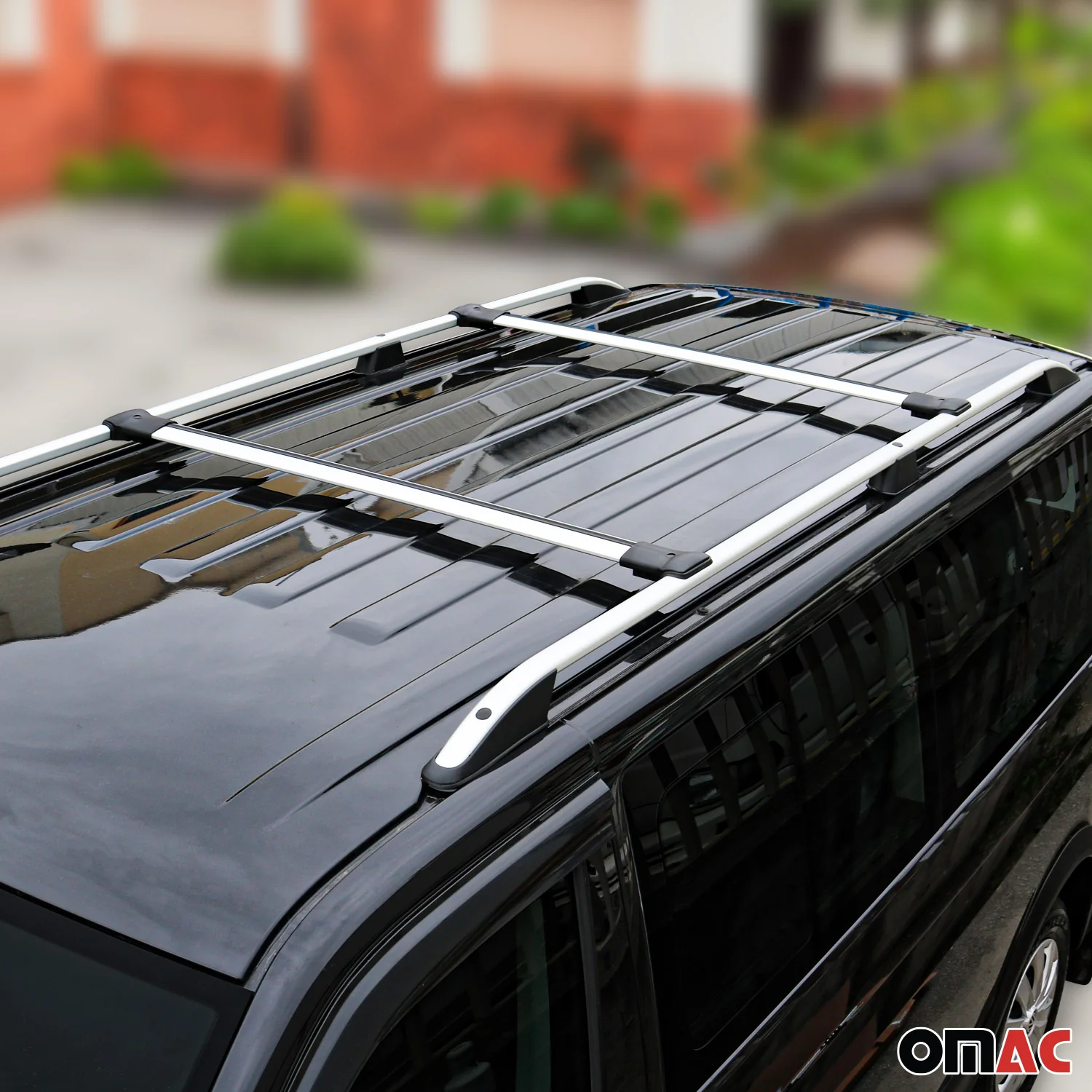 Barres de toit transversales pour Kia Carens SW 2002-2006 Aluminium Gris - Image 3