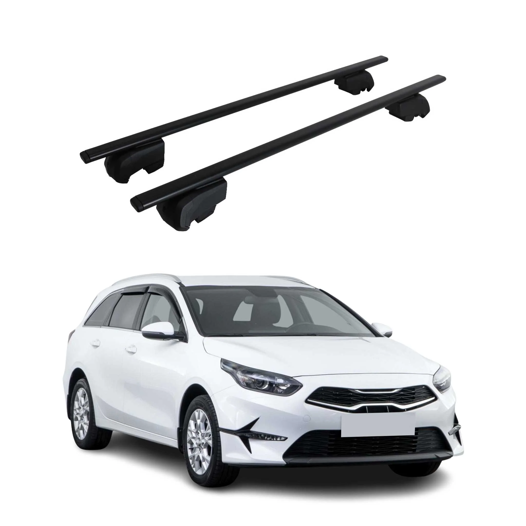 Barres de toit Transversales pour Kia Cee'D CD 2019-2026 ABE Noir