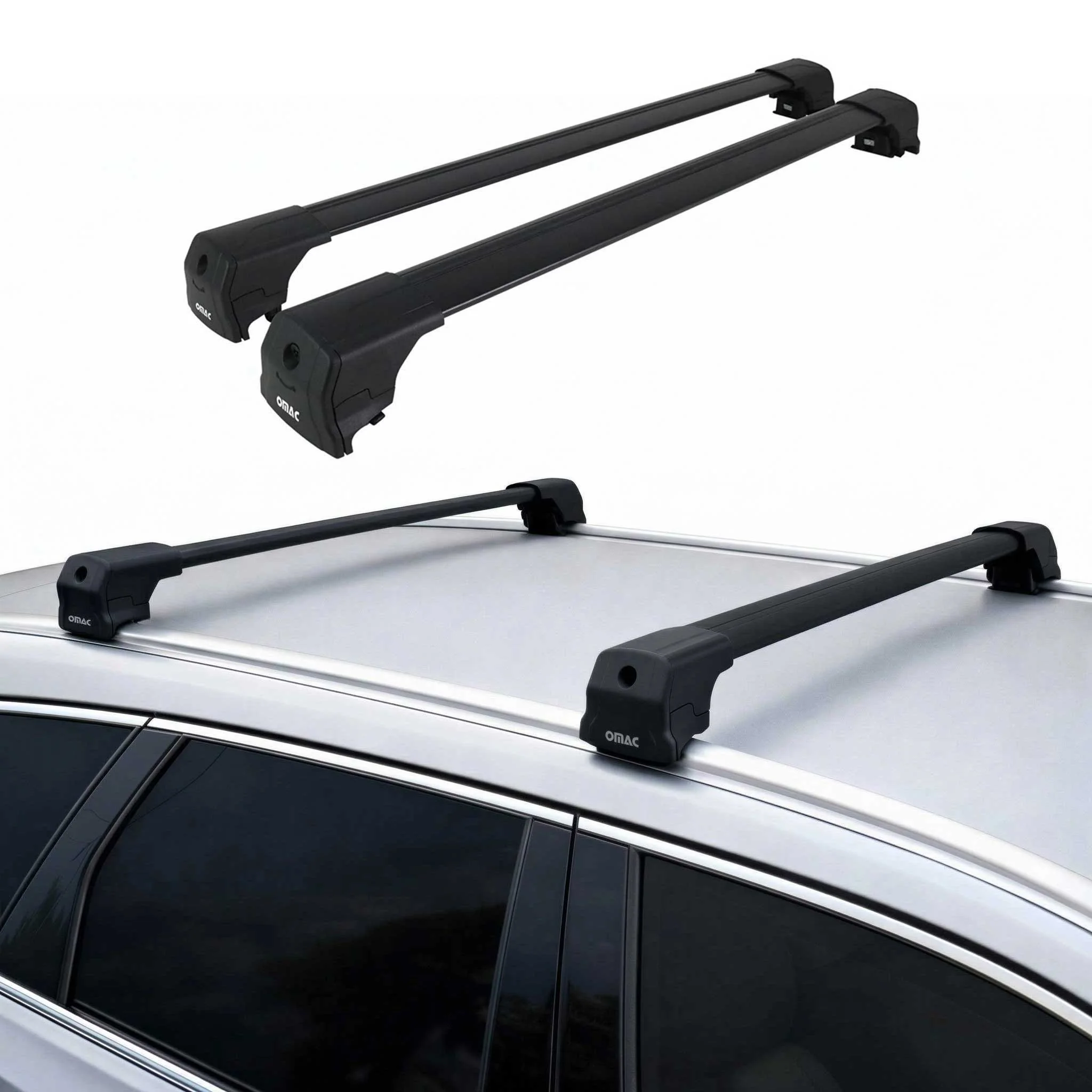 Barres De Toit Transversales pour Kia Soul PS 2015-2019 Aluminium Noir ABE - Image 2
