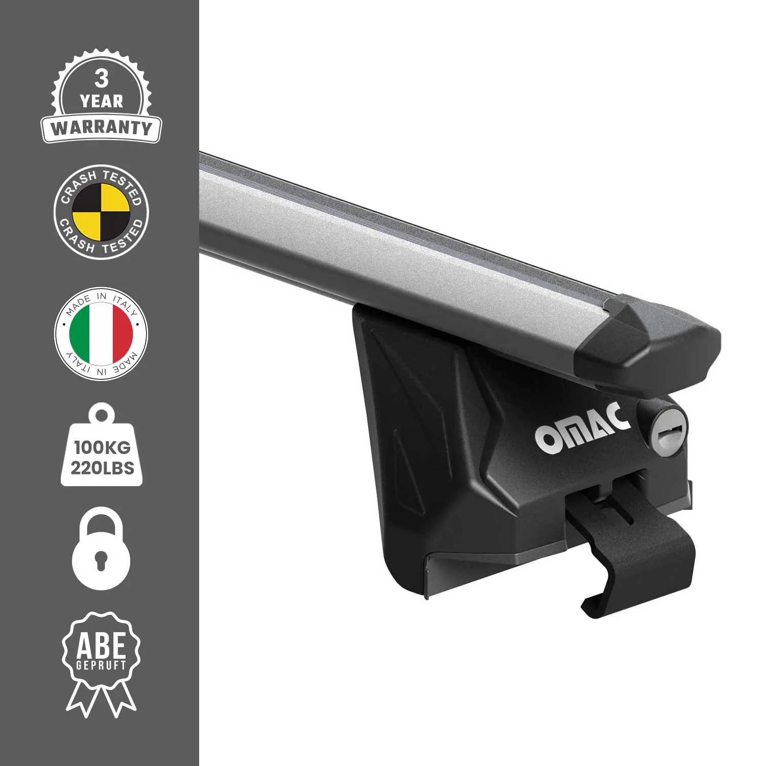 Barres de toit transversales pour Mazda CX-80 2024-2026 Alu Gris Argenté 2x ABE - Image 4
