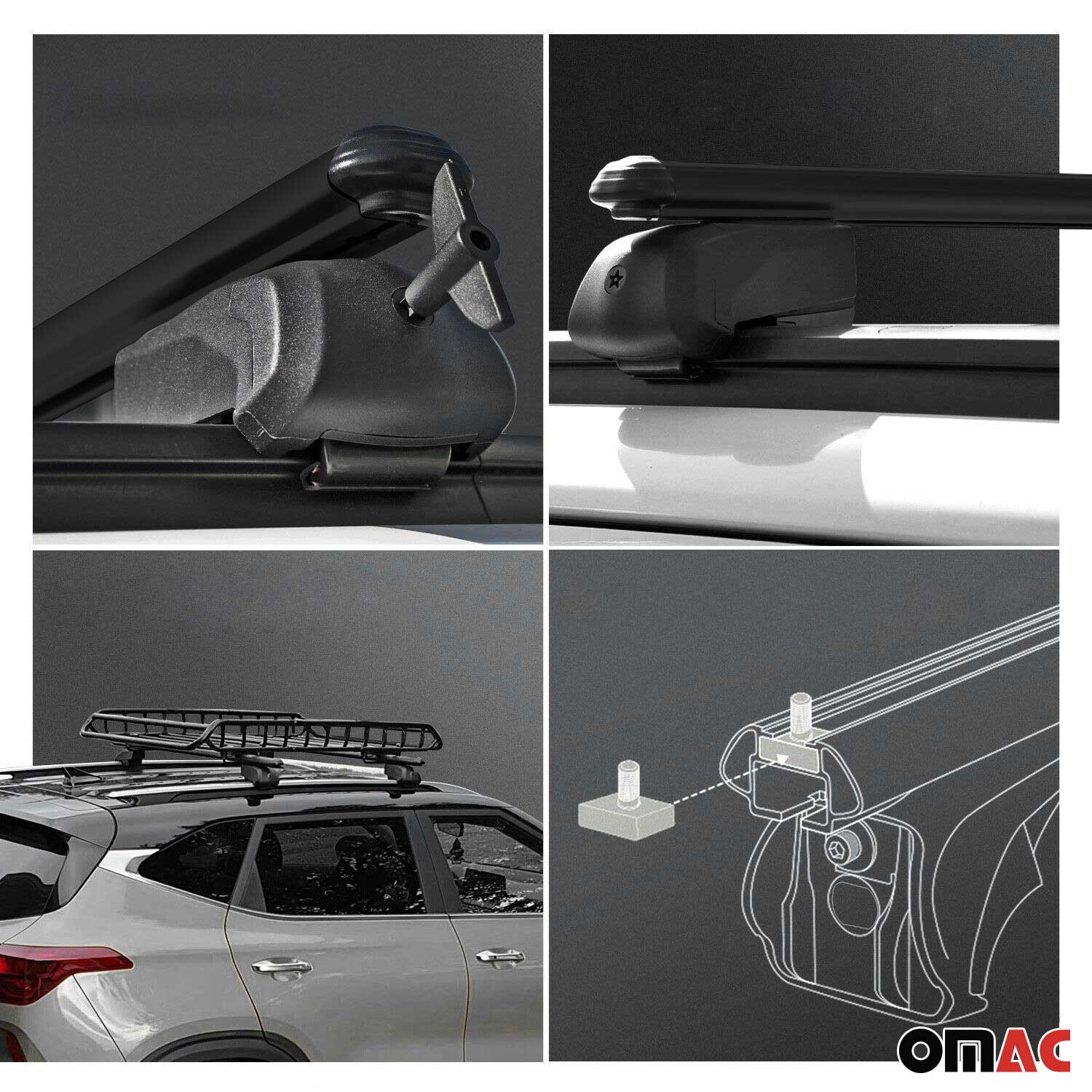 Barres de toit Transversales pour Mercedes C S205 2014-2020 2 pcs ABE Alu - Image 5