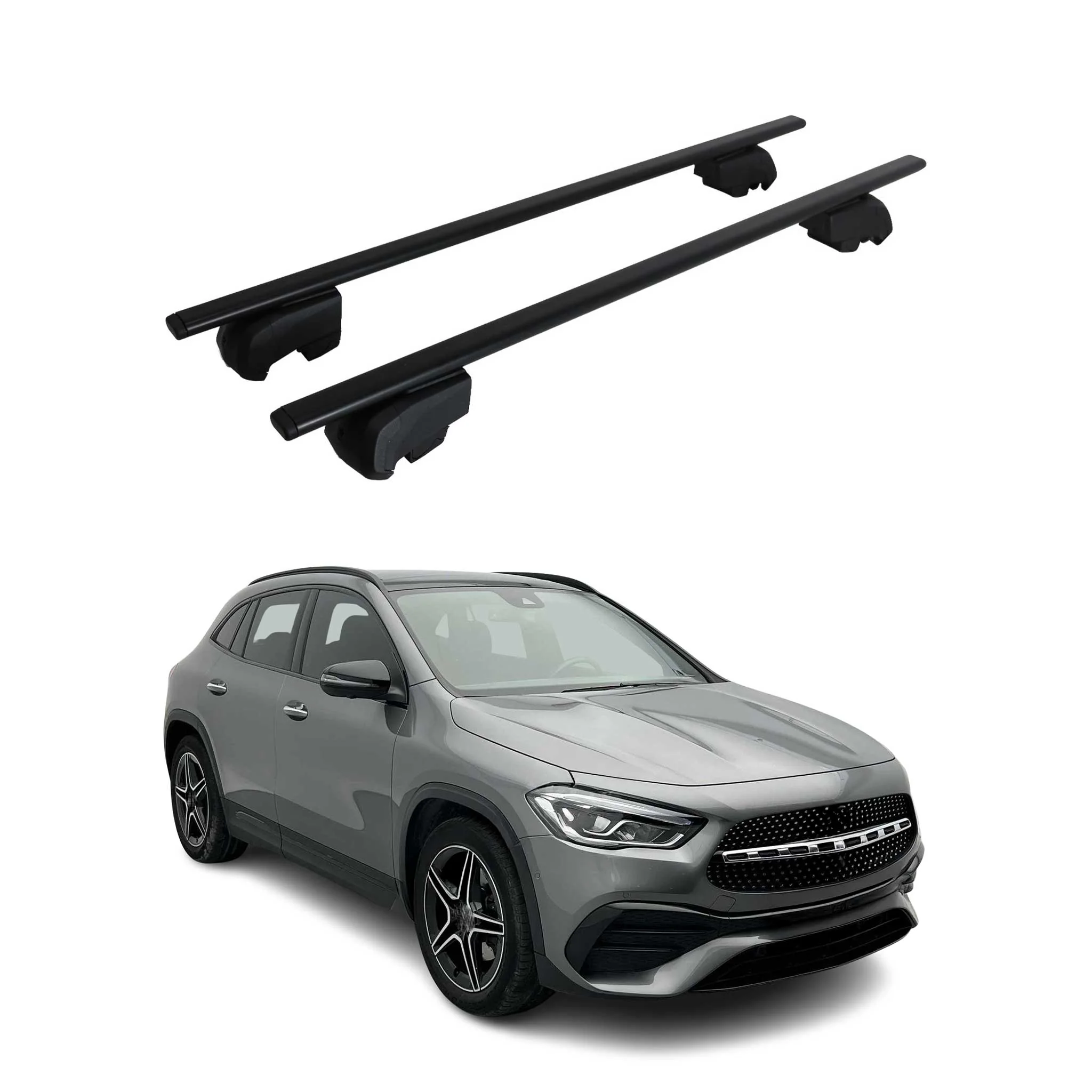 Barres de toit Transversales pour Mercedes GLA X247 2020-2026 ABE Fer Noir