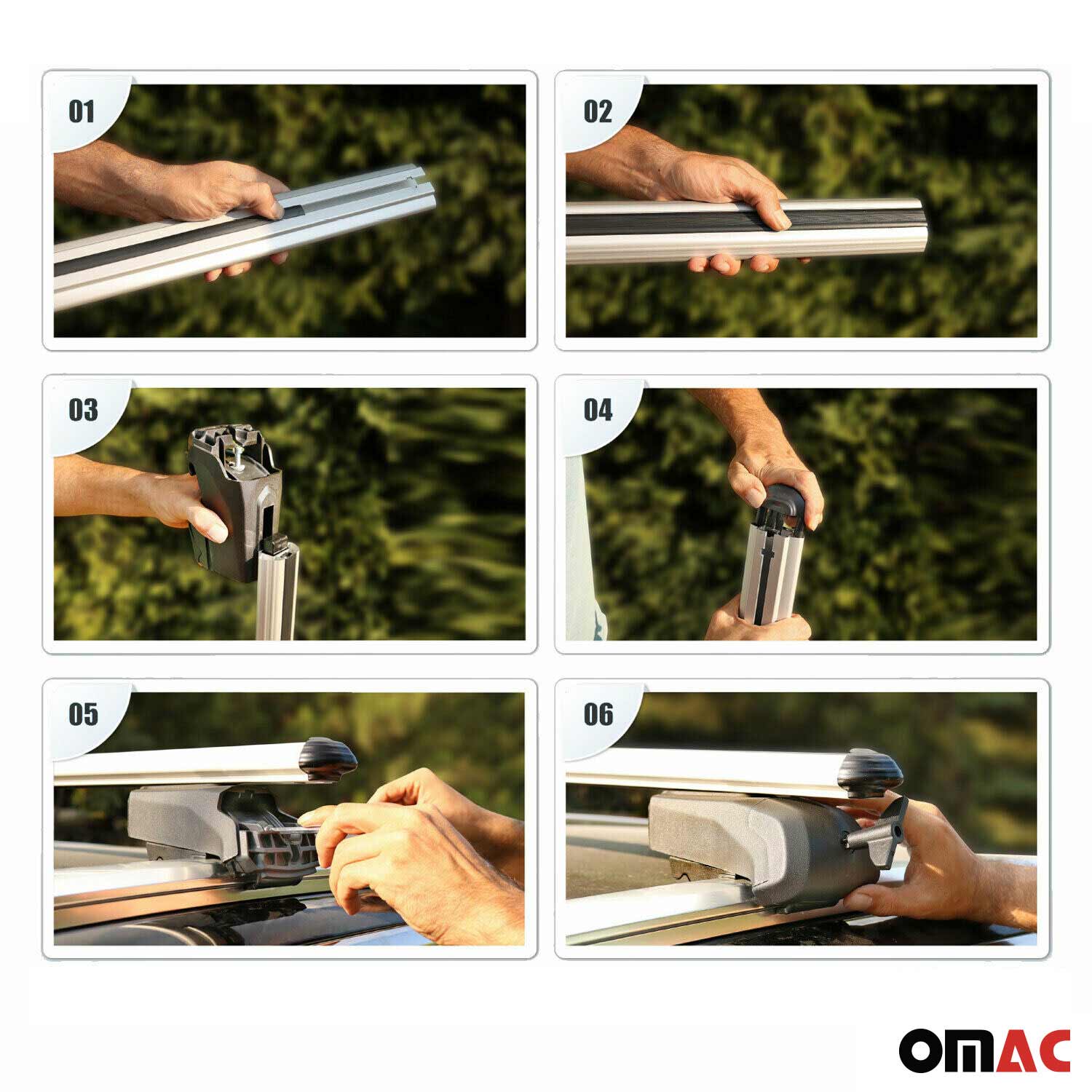 Barres de toit Transversales pour Mercedes GLC X253 2015-2021 ABE Alu Noir - Image 7