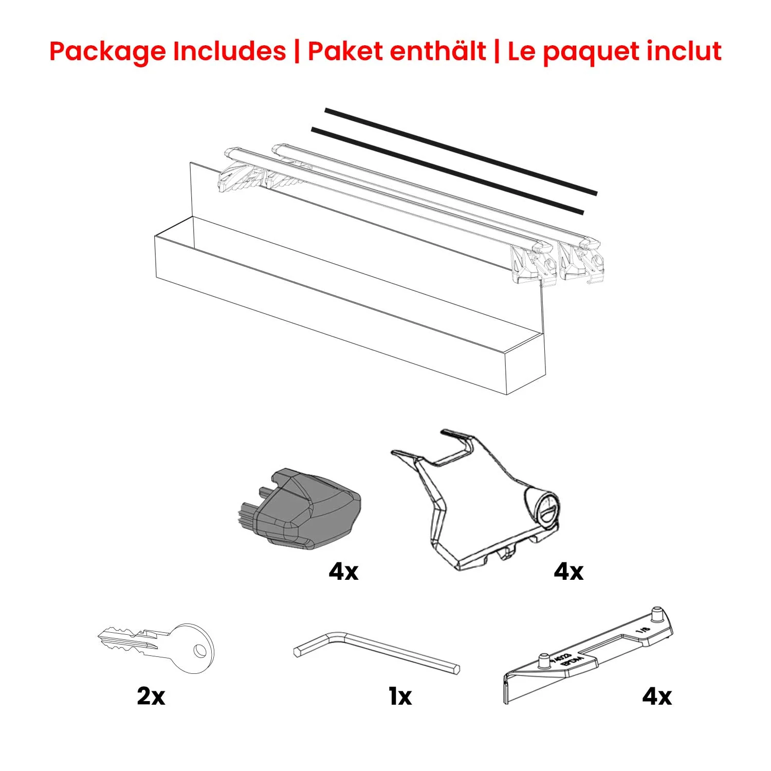 Barres de toit transversales pour Peugeot 308 II Break 2013-21 Noir 2 pièces ABE - Image 8