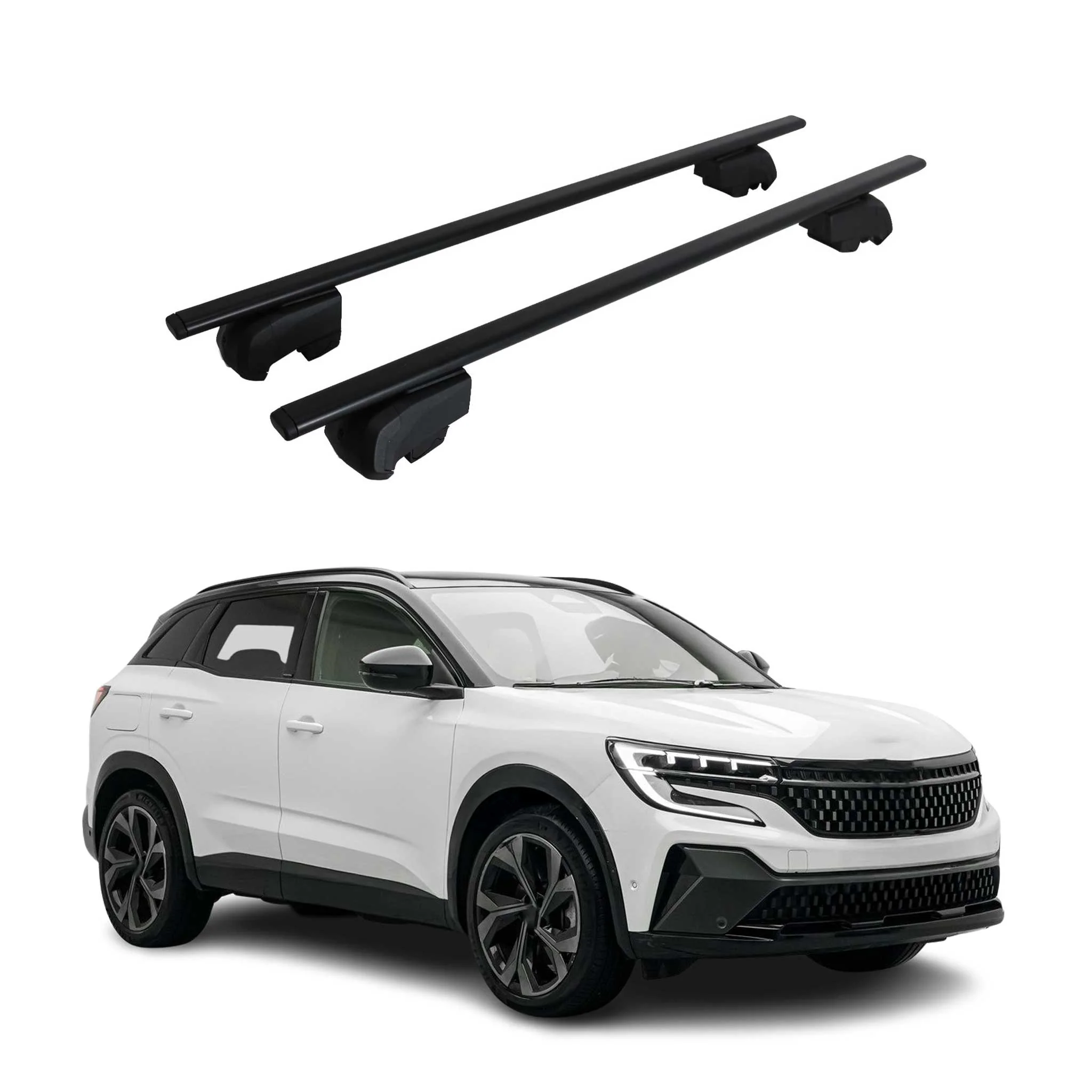 Barres de toit Transversales pour Renault Austral 2022-2026 Fer Noir 2Pcs