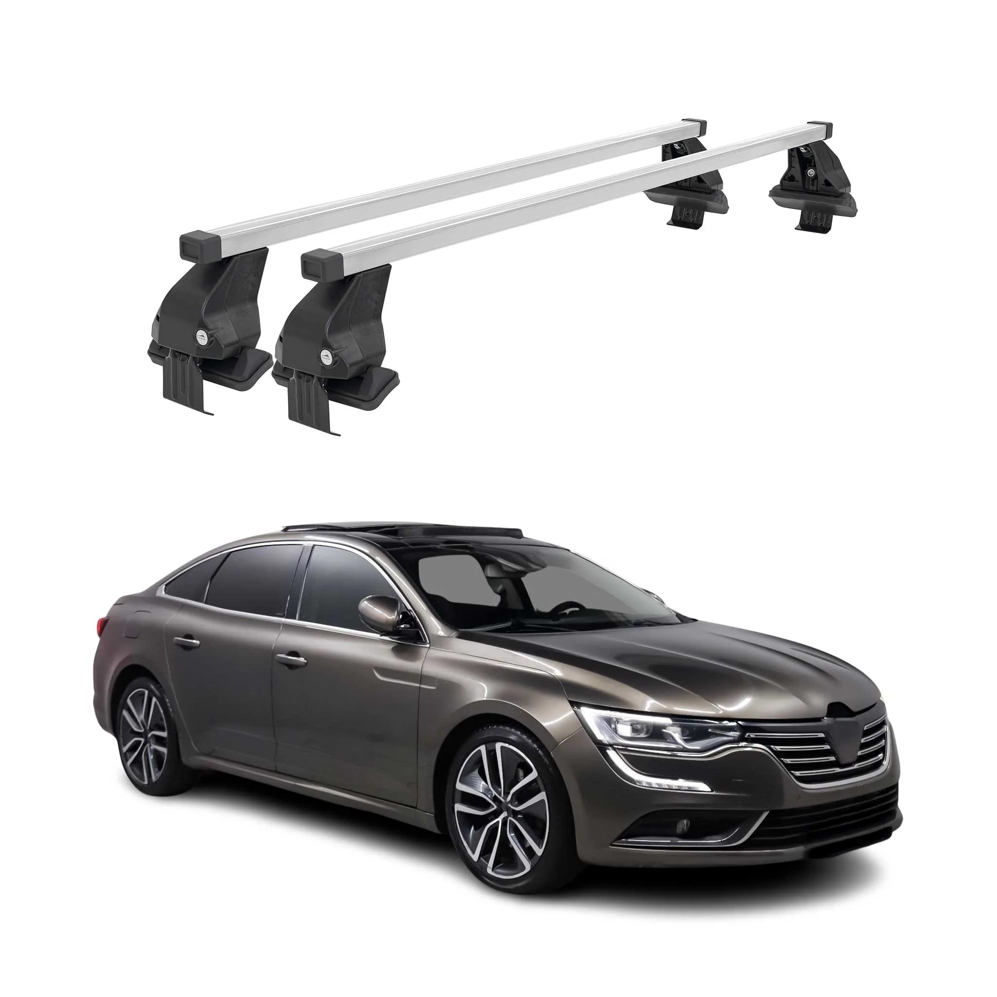 Barres de toit transversales pour Renault Talisman 2015-2022 Acier Gris