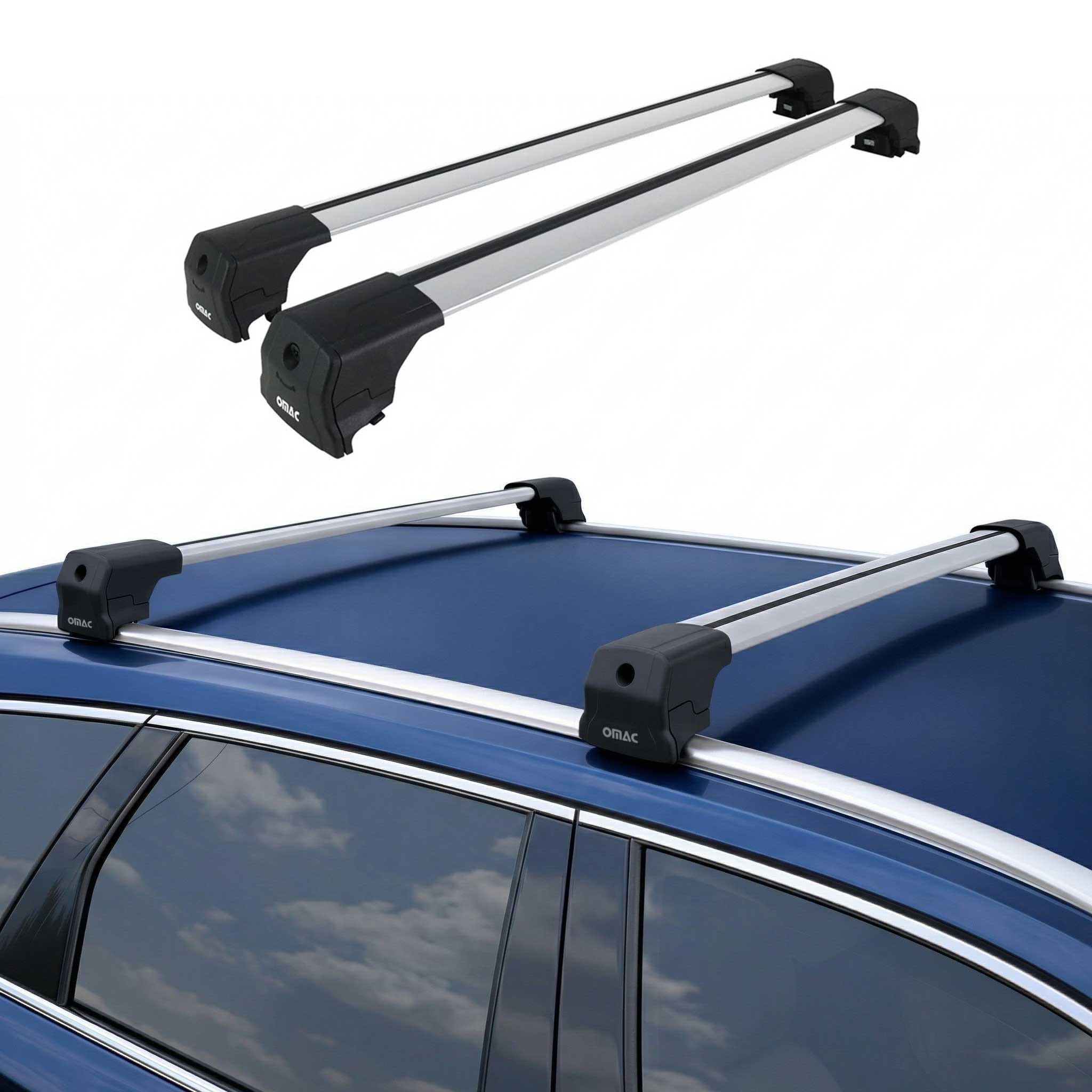 Barres De Toit Transversales pour VW Touareg 2018-2023 Aluminium Argent ABE - Image 2