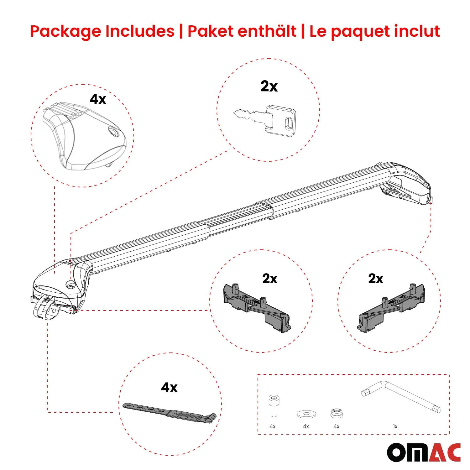 Barres de toit pour Mercedes Vaneo W414 2002-2005 Gris Argenté 2 pièces ABE - Image 8