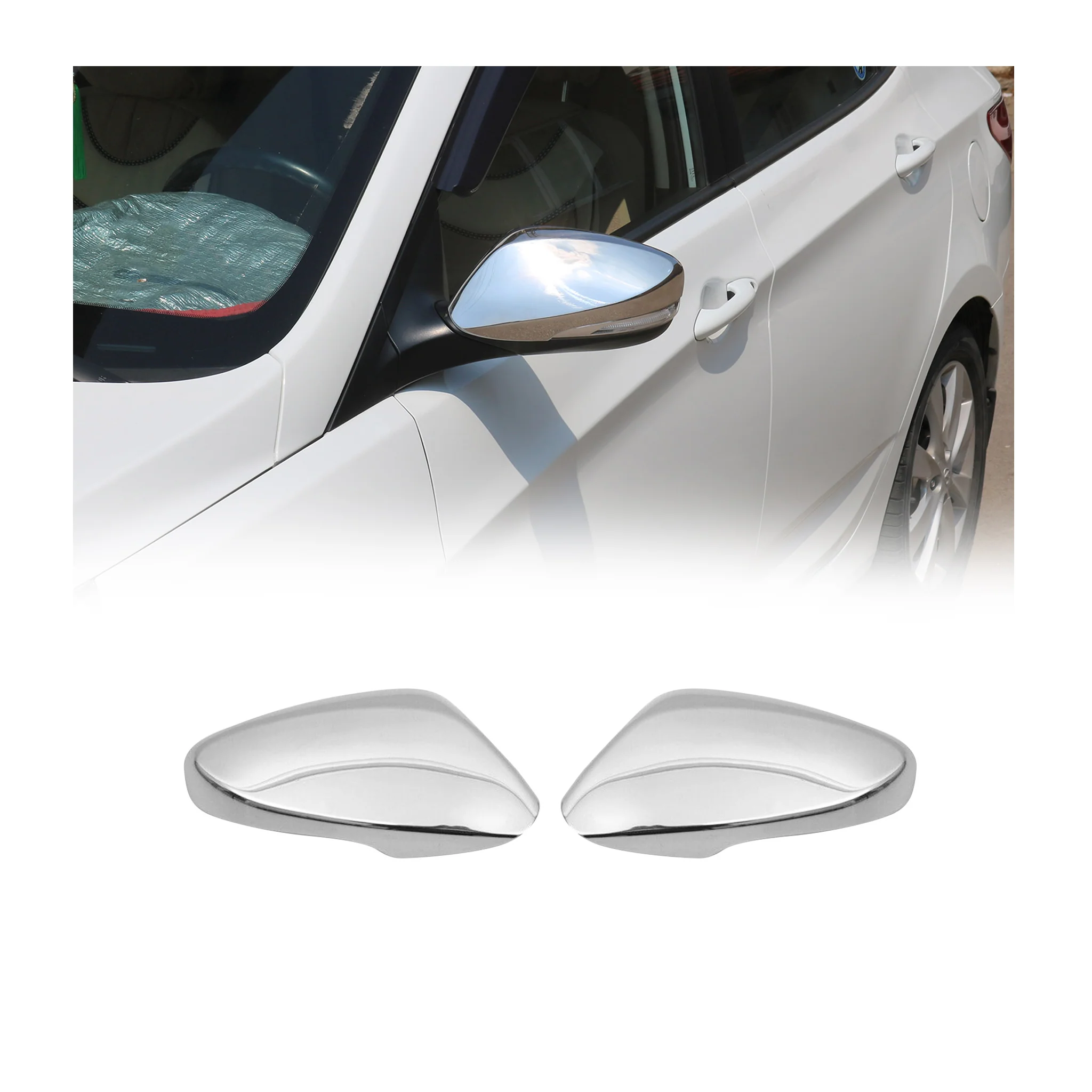 Coques de Rétroviseurs pour Hyundai i30 mk2 2012-2017 Chromé Acier avec Signal
