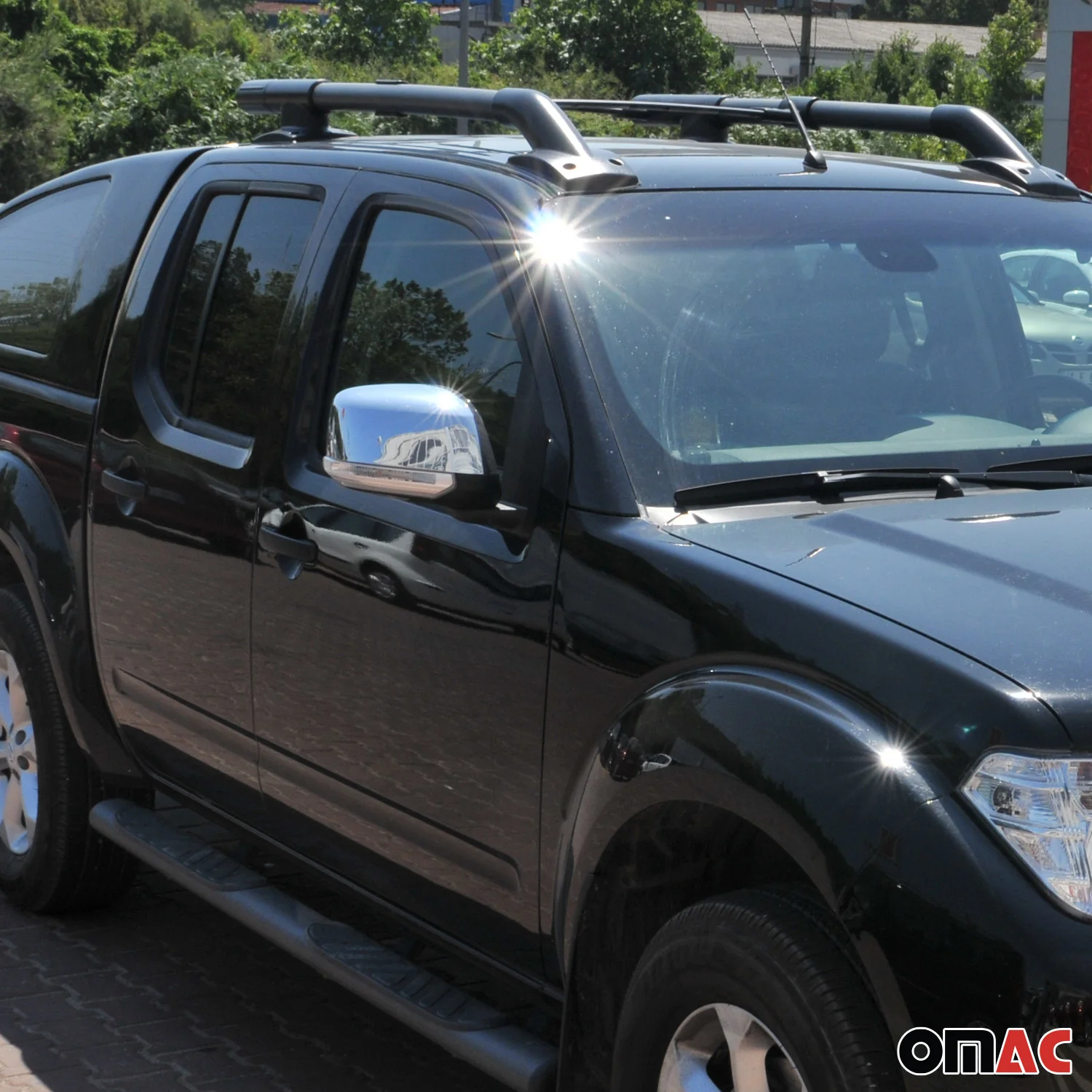 Coques de Rétroviseurs pour Nissan Navara 2005-2015 en Acier Chromé Argent - Image 2