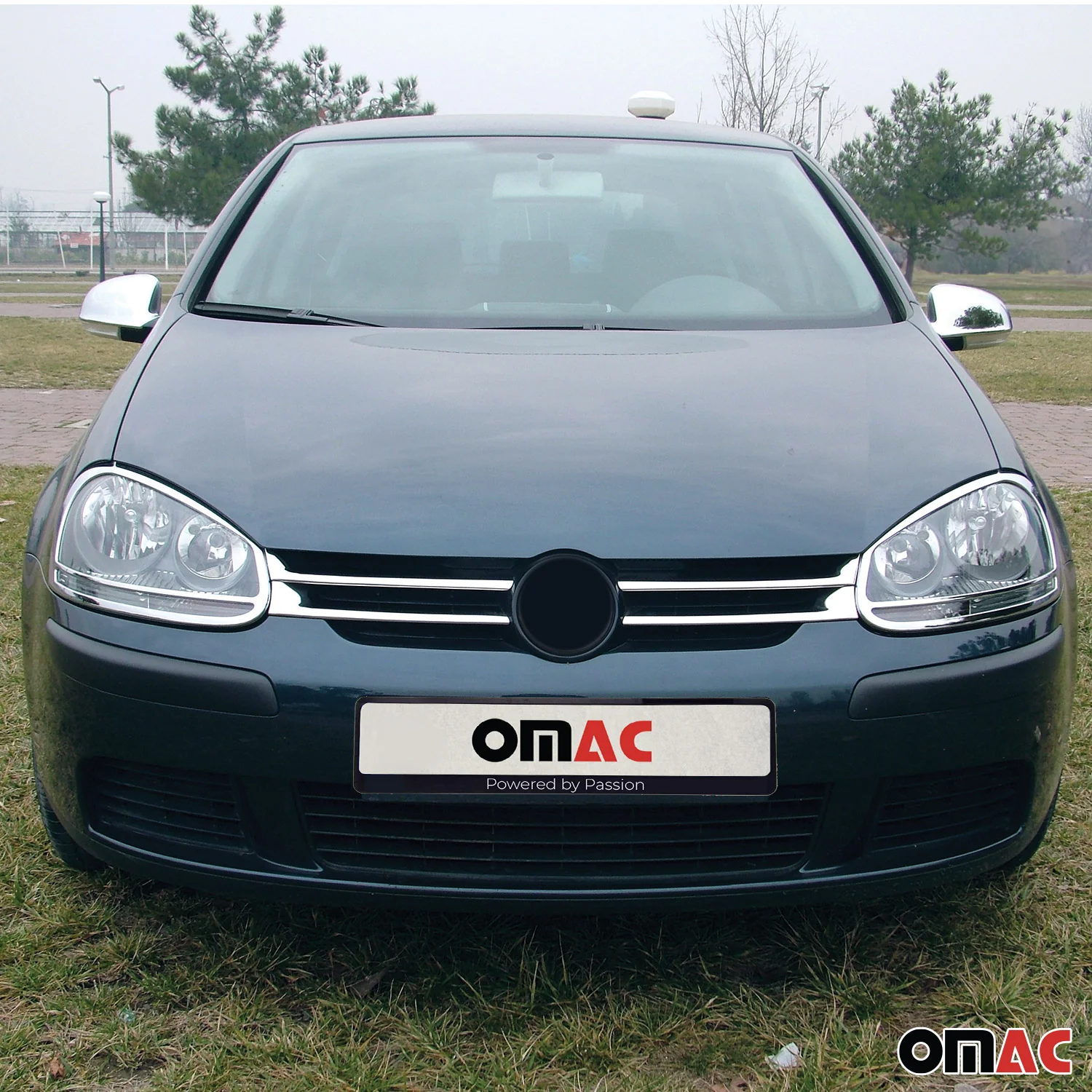 Coques de Rétroviseurs pour VW Golf V 2003-2008 en Acier Inoxy Chromé Argent - Image 2