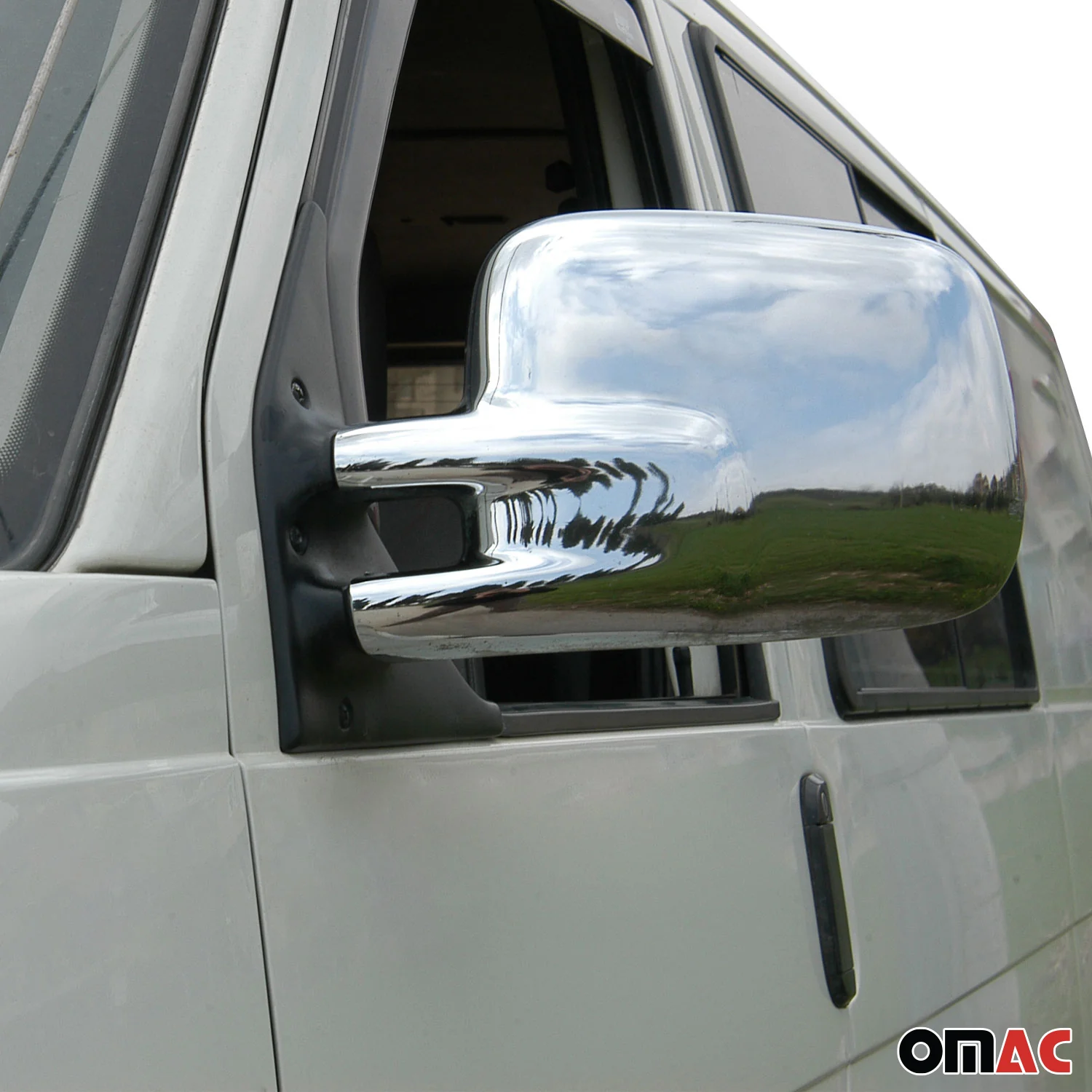 Coques de Rétroviseurs pour VW T4 Transporter 1990-2003 2x Acier Inox Chromé - Image 2