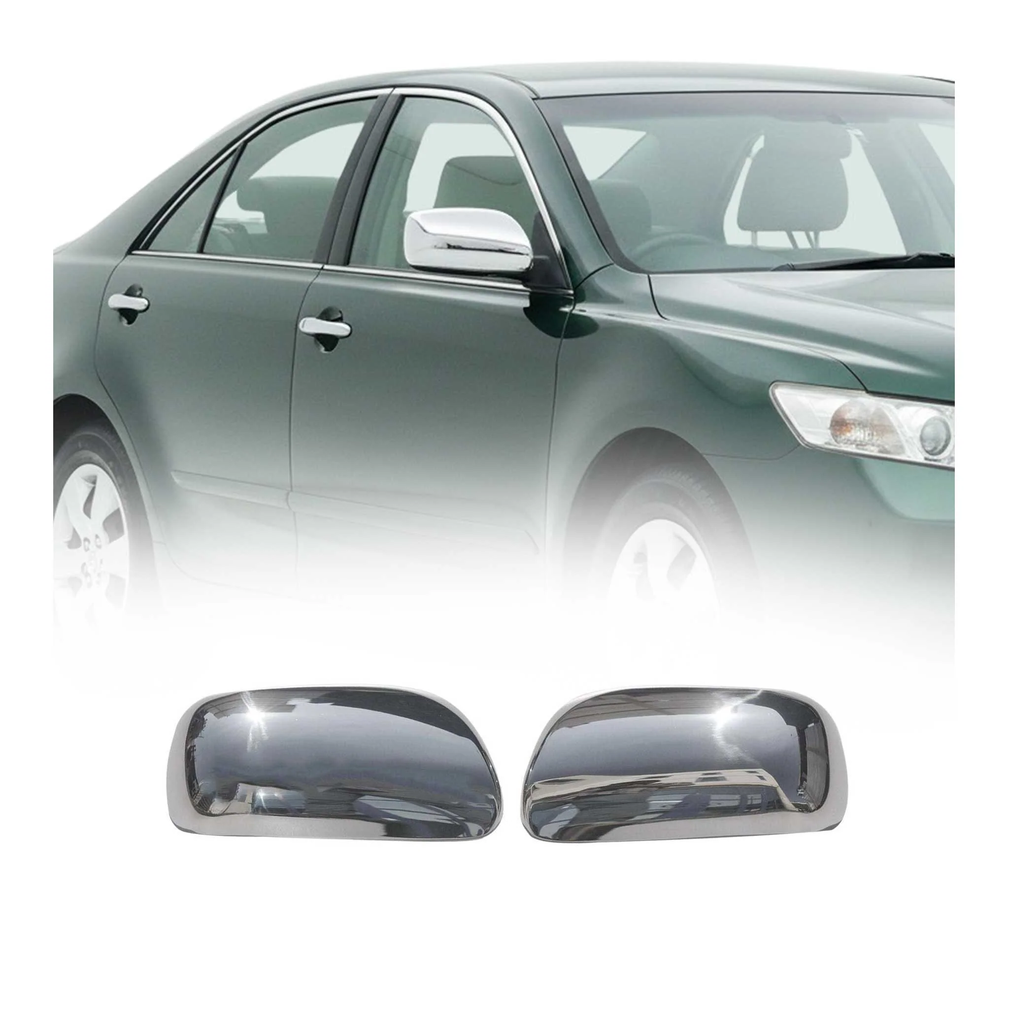Coques de Rétroviseurs pour Toyota Camry XV40 2006-2011 en Acier Chromé Argent