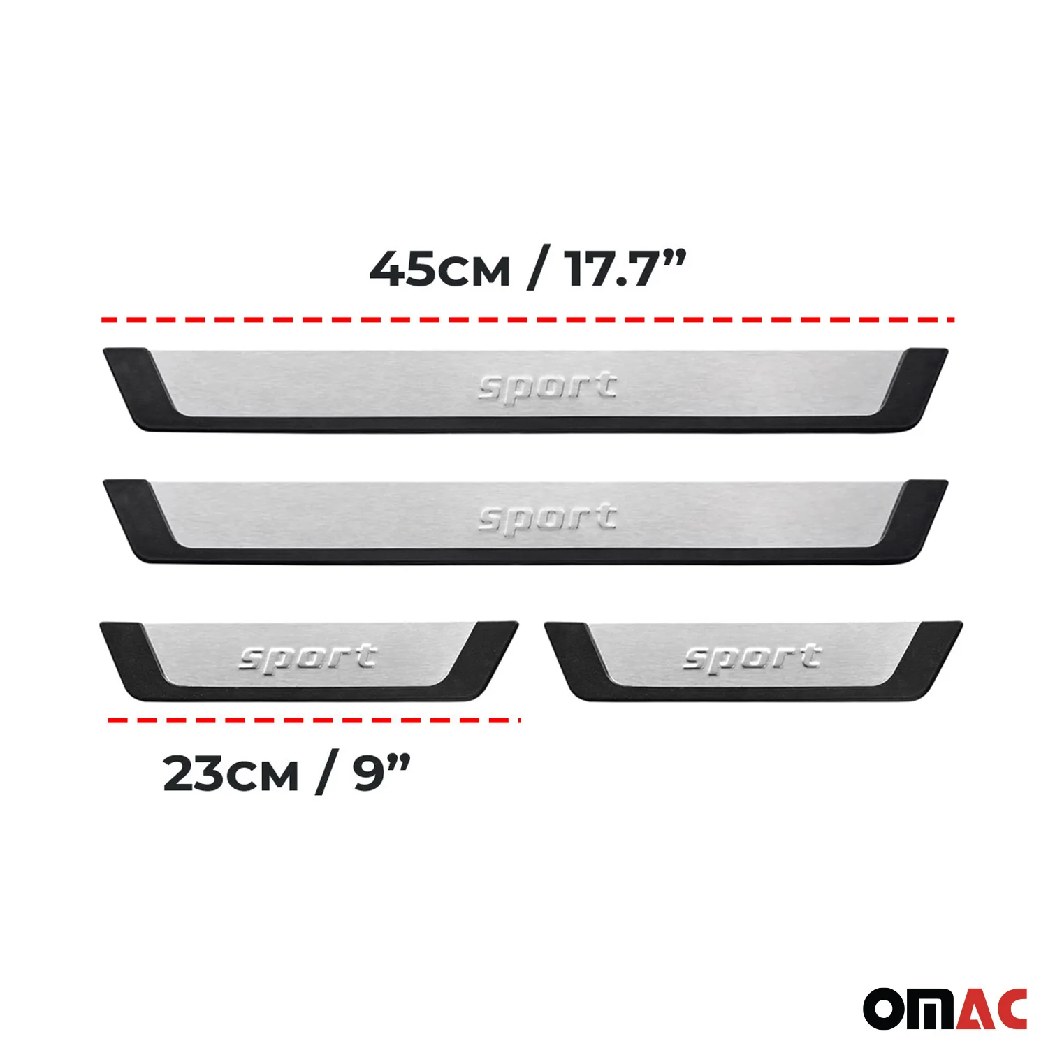 Couverture de Seuil de porte pour VW Polo Golf Bora Atlas chromé Brossé 4Pcs - Image 3