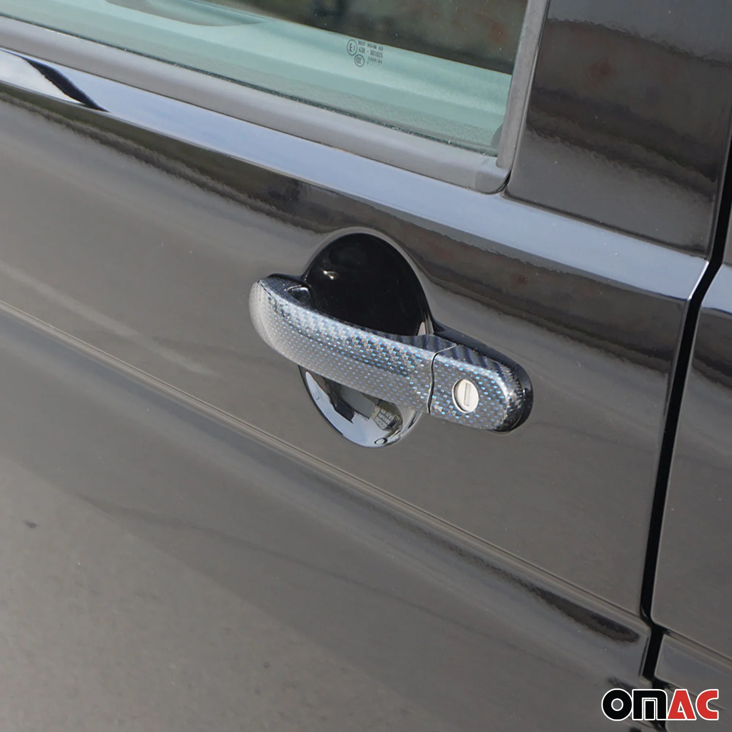 Couverture Poignée de porte pour VW Caravelle T5 2003-15 3Portes H1 carbone bleu - Image 6