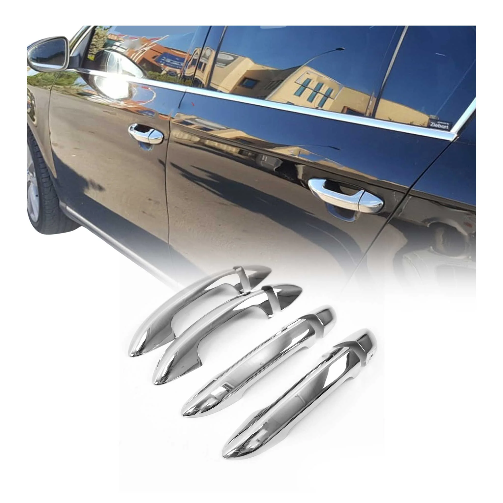 Couverture poignée de porte pour VW Passat 2005-2010 4 Portes Acier inox 8Pcs