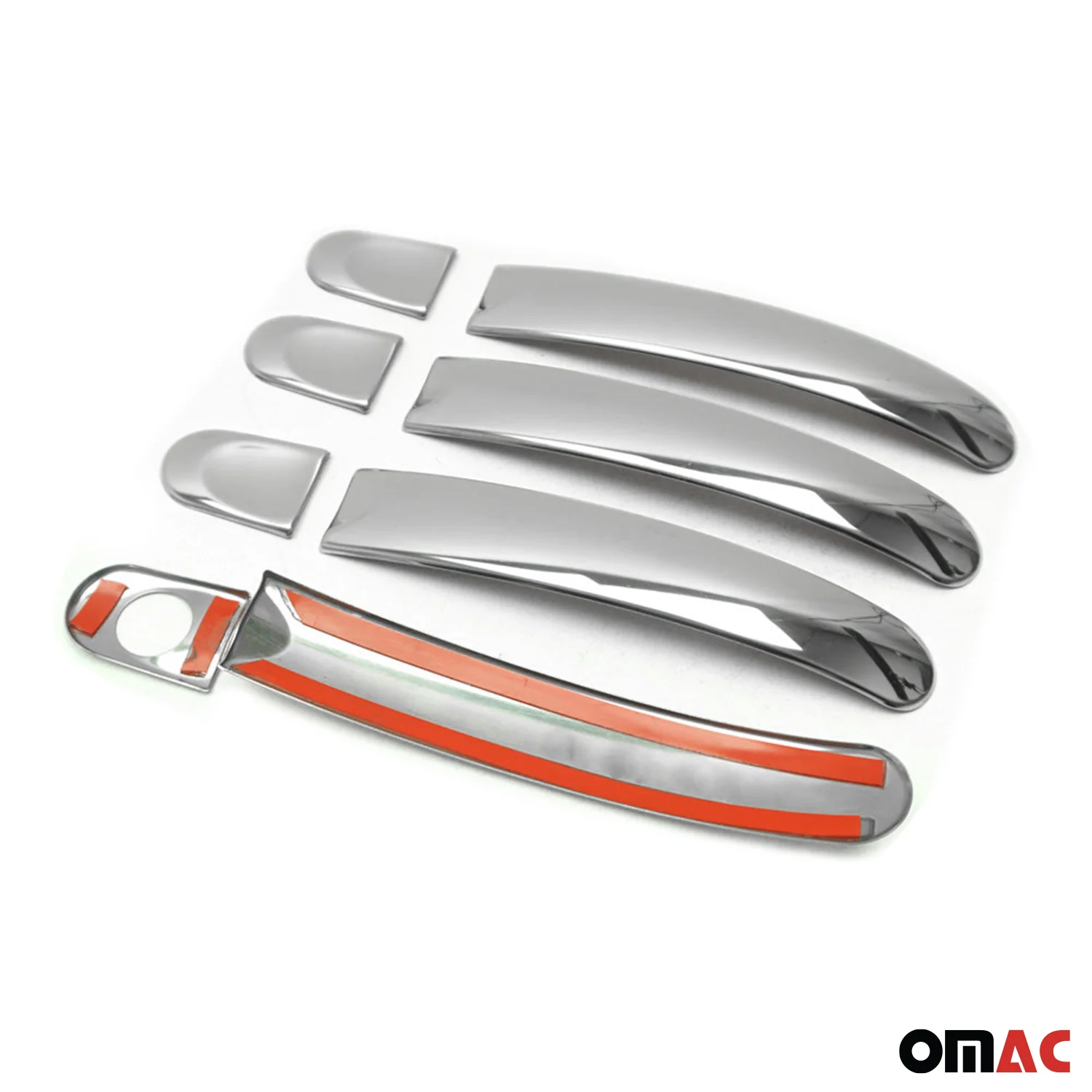 Couverture poignée de porte pour VW Touran I 2003-2015 4Portes Acier Argent 8Pcs - Image 5