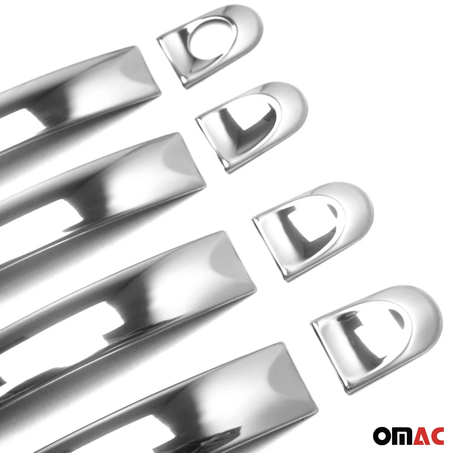 Couverture poignée de porte pour VW Touran I 2003-2015 4Portes Acier Argent 8Pcs - Image 8