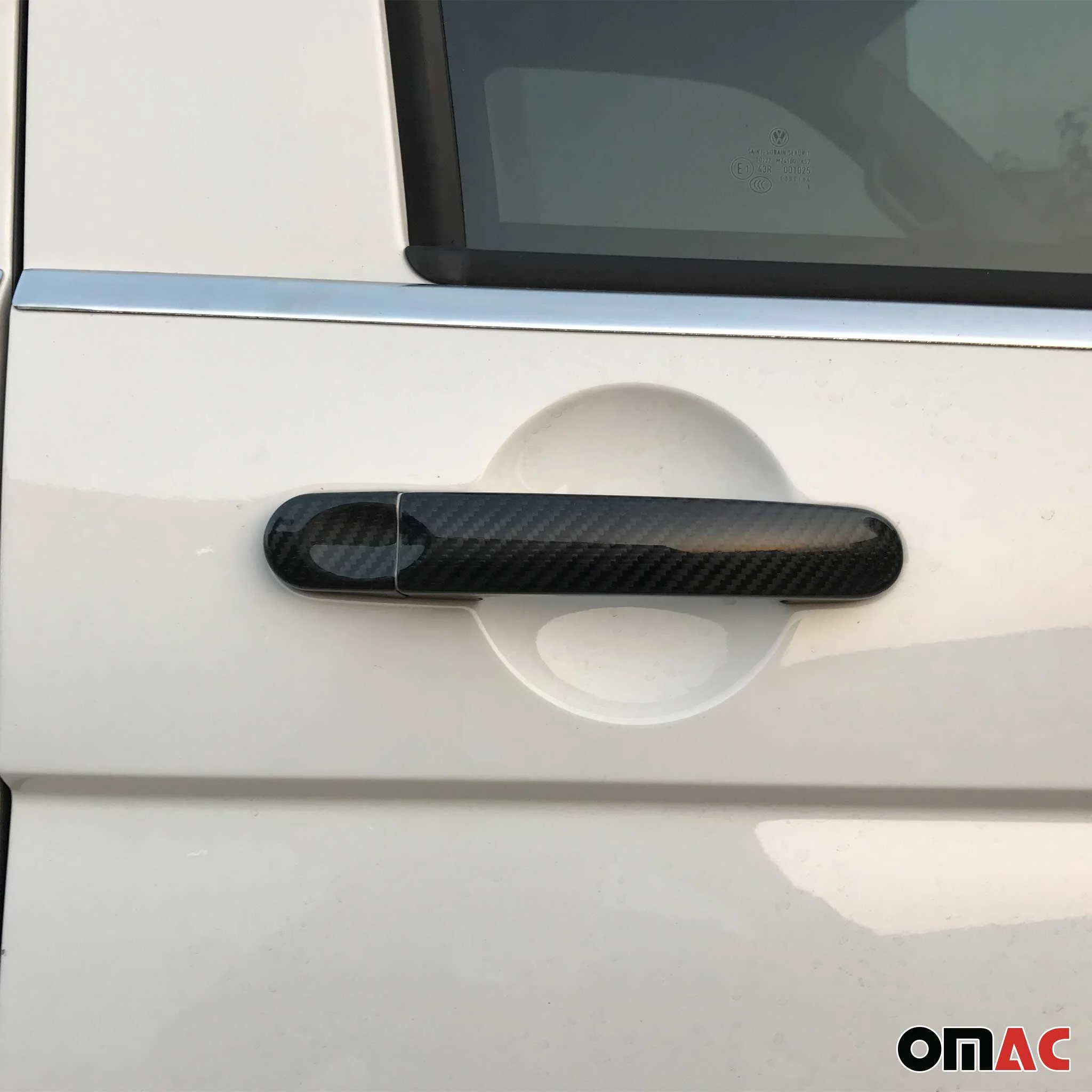 Couverture de poignée de porte pour VW Transporter T5 2003-2015 Noir Carbone 6x - Image 2
