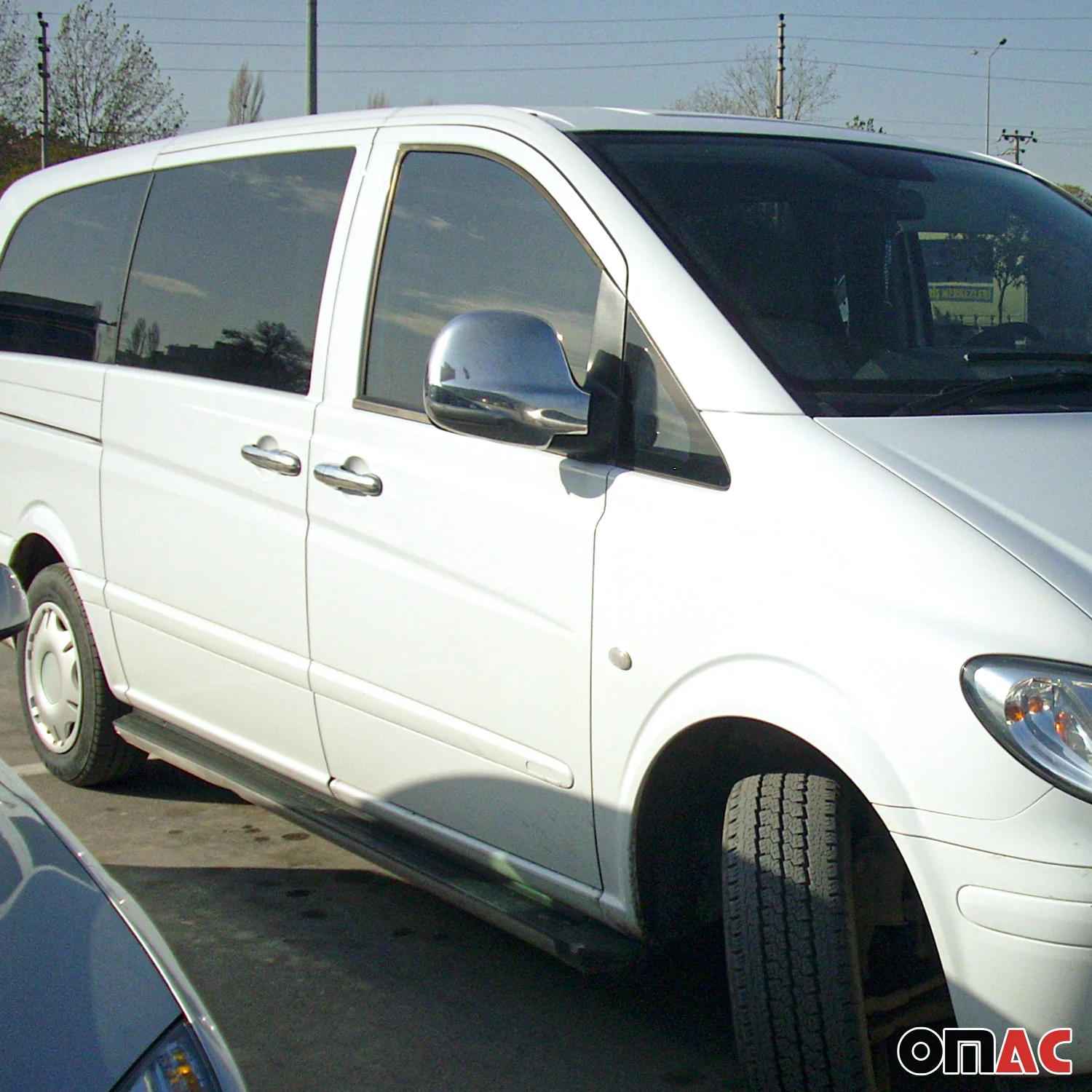 Coques de Rétroviseurs pour Mercedes Vito VW639 2003-2010 en Acier Chromé Argent - Image 2