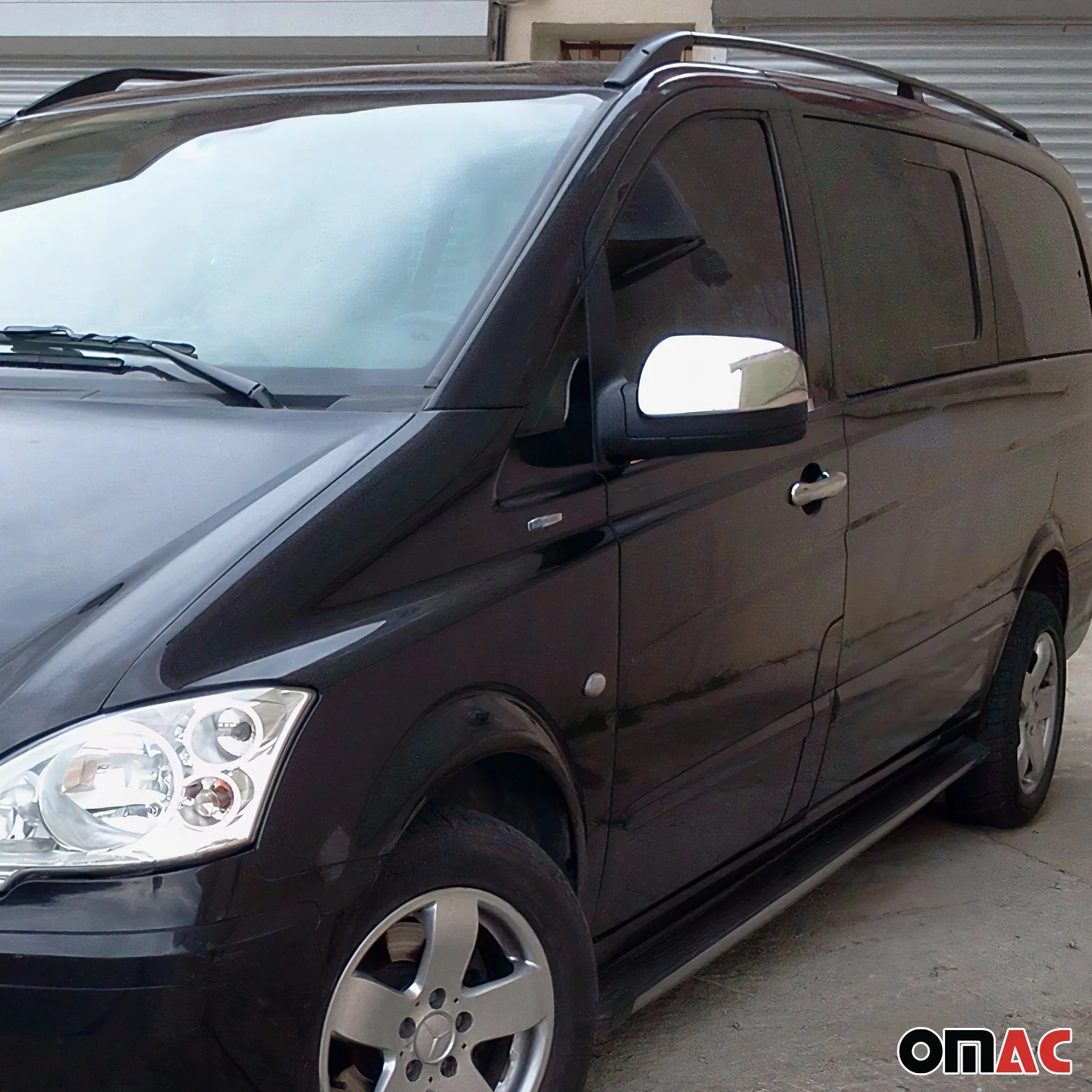 Coques de Rétroviseurs pour Mercedes Vito VW639 2010-2014 en Acier Chromé Argent - Image 2