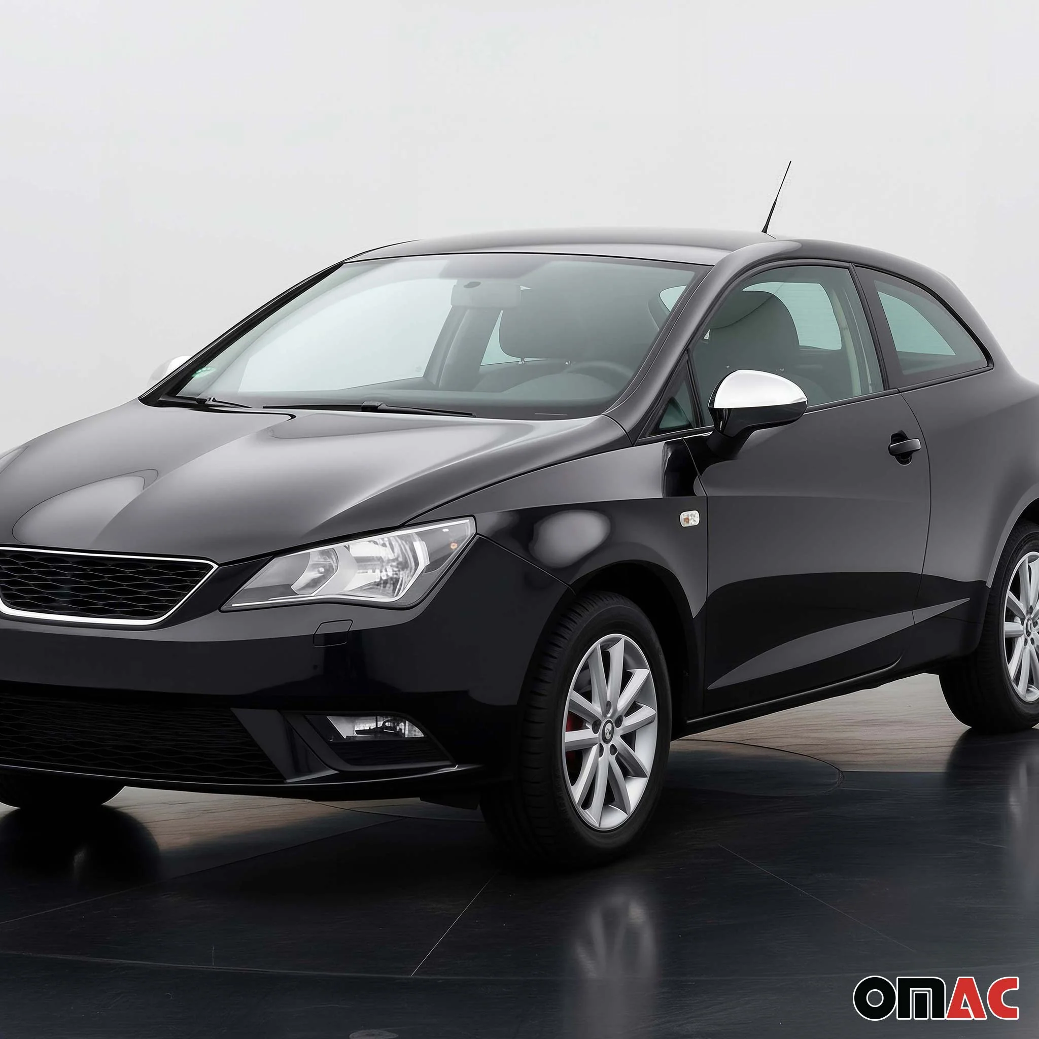 Coques de Rétroviseurs pour Seat Ibiza IV 2009-2016 en Acier Chromé Argent - Image 3