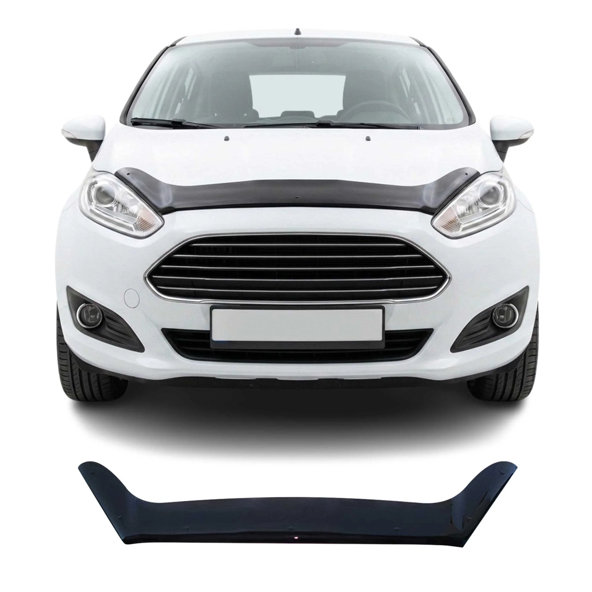 Deflecteurs d'air capot de voiture pour Ford Fiesta 2013-2017 Acrylique Noir