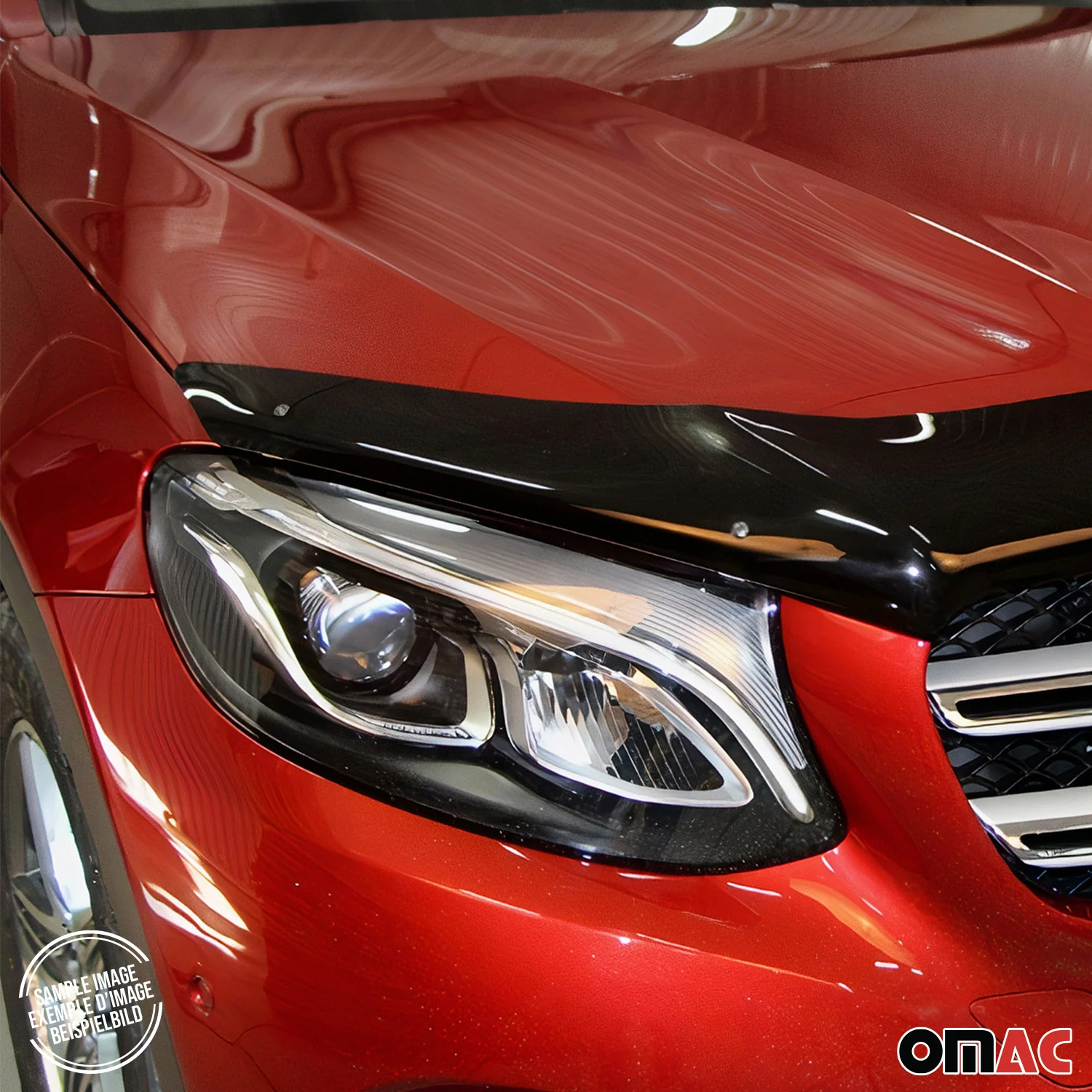 Deflecteurs d'air capot de voiture pour Hyundai Santa Fe 2018-21 Acrylique Noir - Image 7